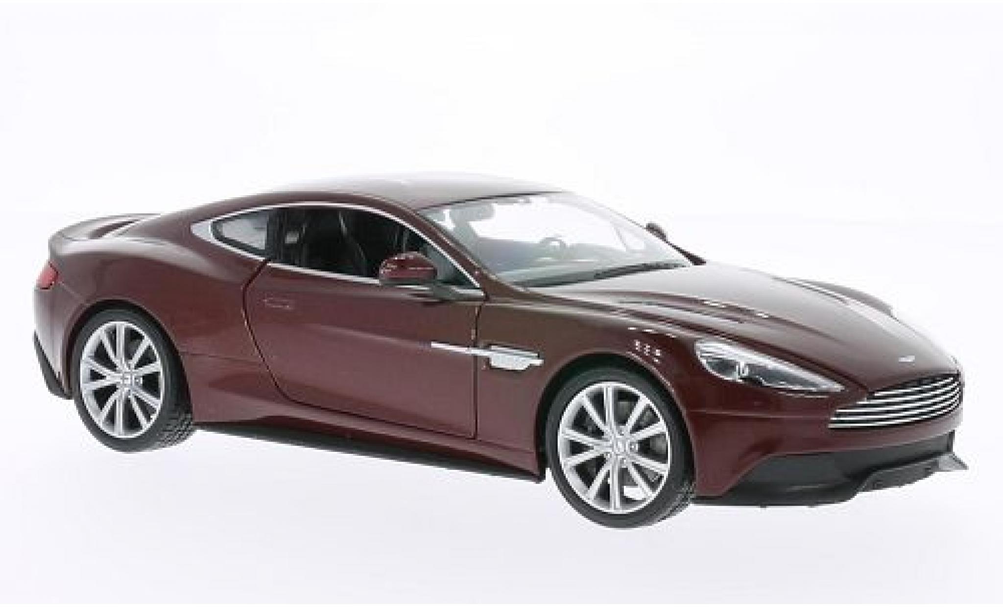 Aston Martin Vanquish 1/24 Welly metallic rood modelauto