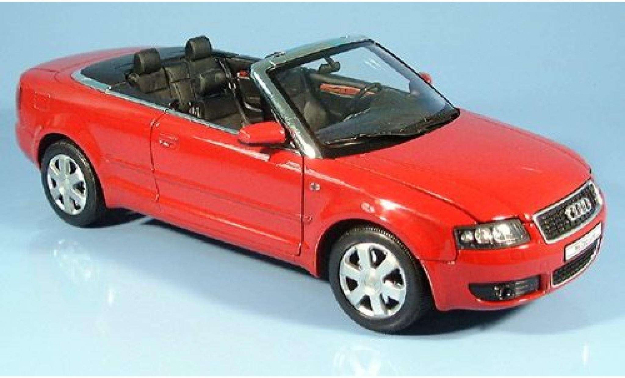 Audi A4 1/18 Welly met. rood 2002 1:18 modelauto