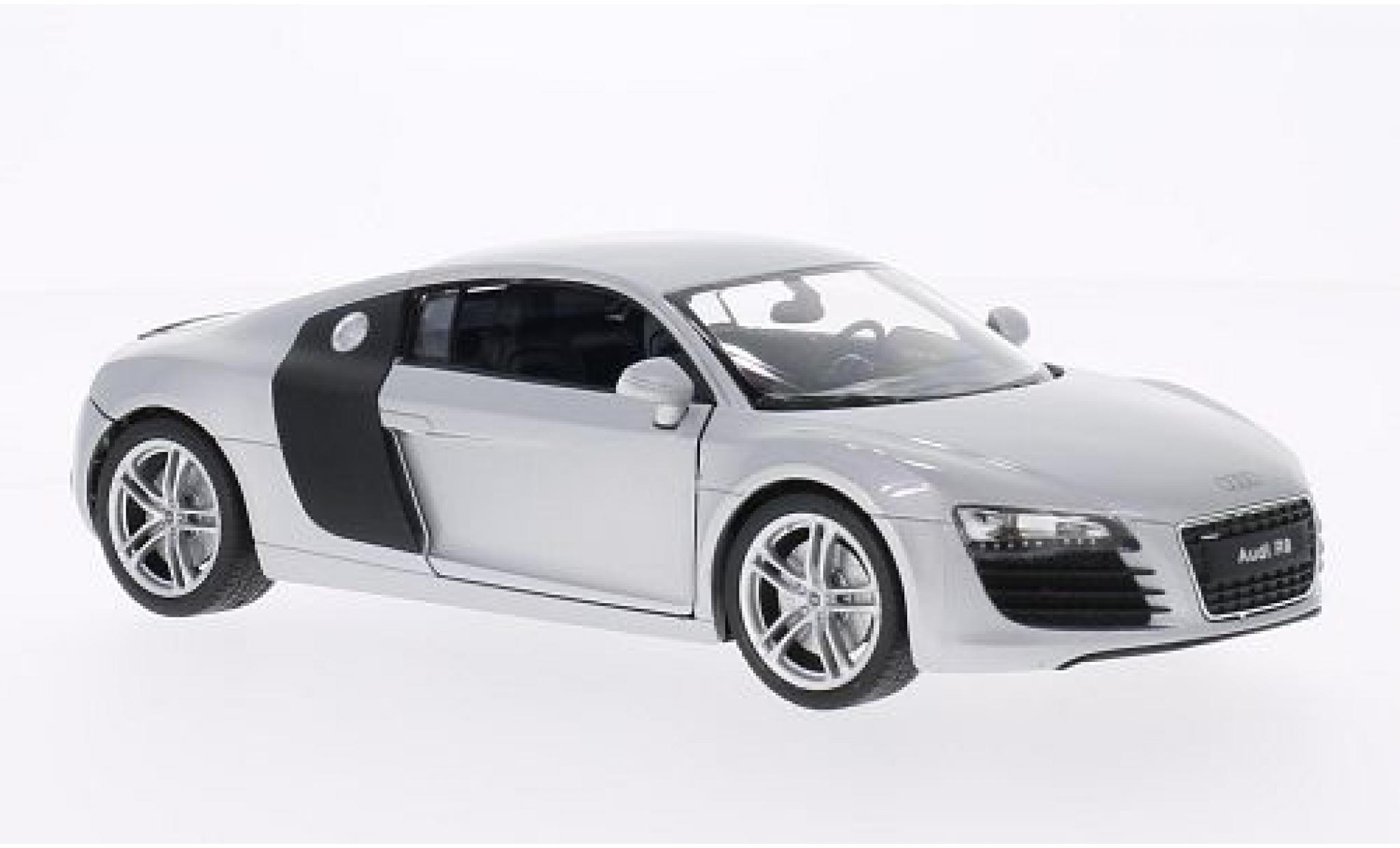Audi R8 1/24 Welly V10 grijs/carbon modelauto
