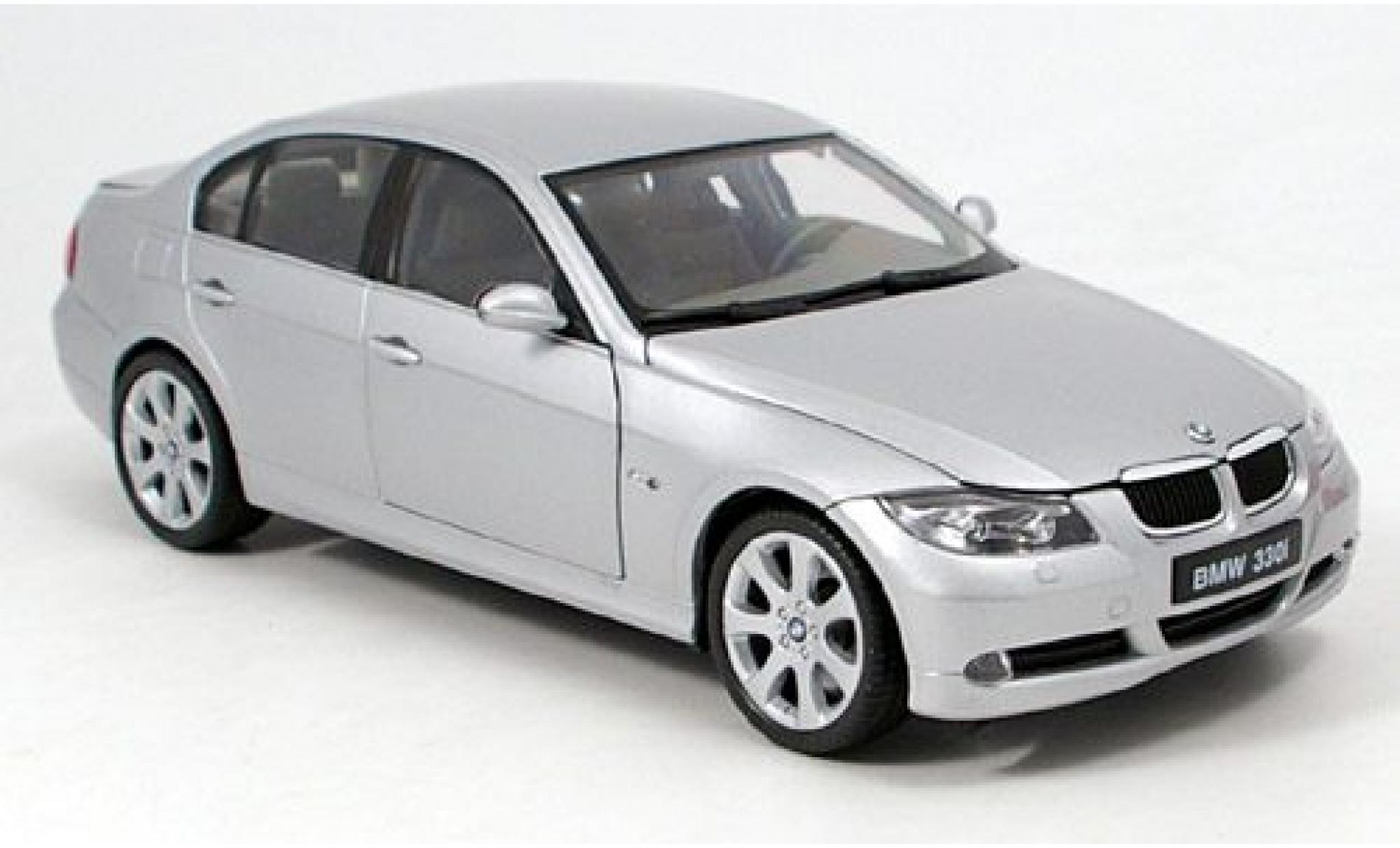 Bmw 330 1/18 Welly i grijs 1:18 modelauto