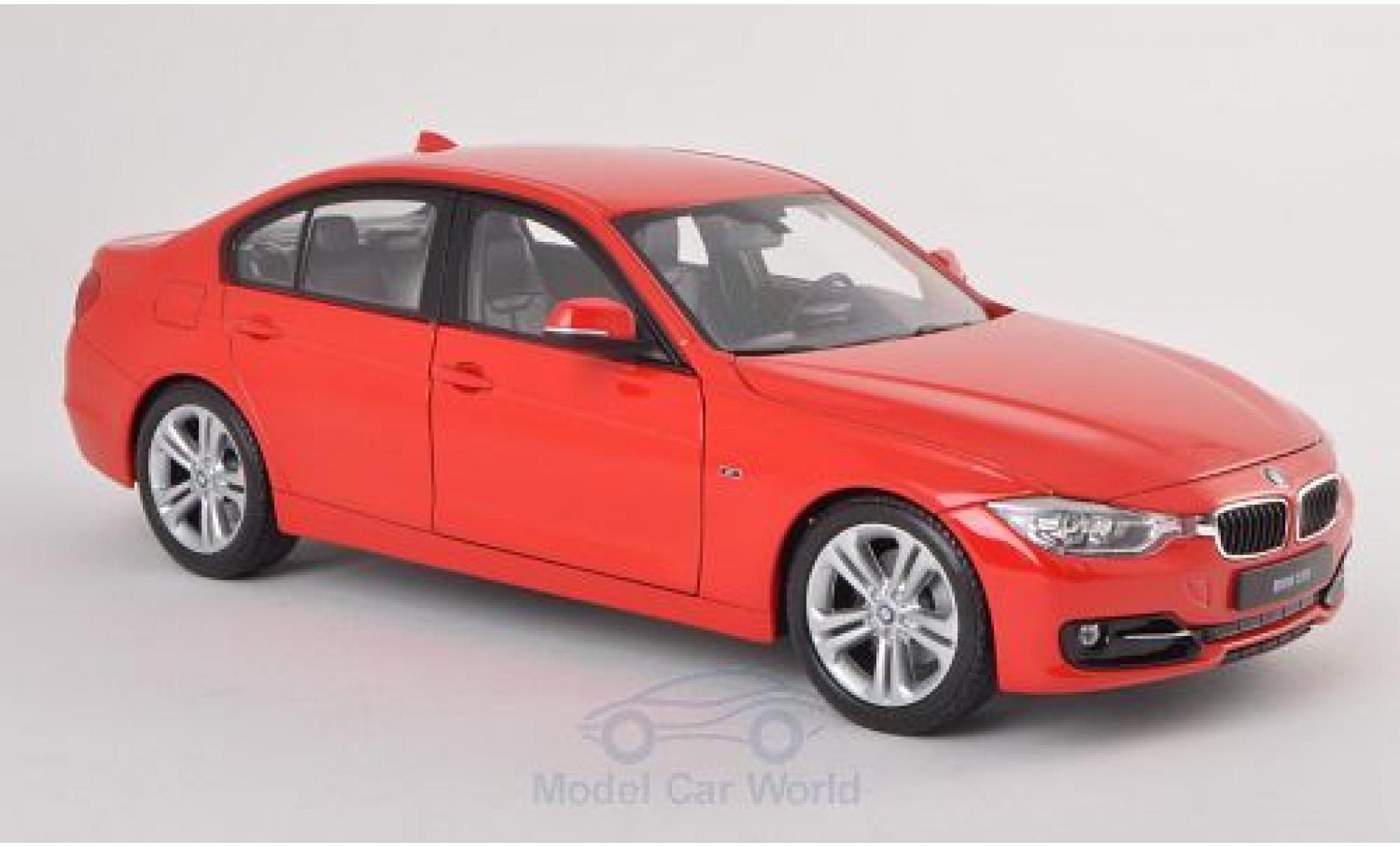 Bmw 335 1/18 Welly i rood modelauto
