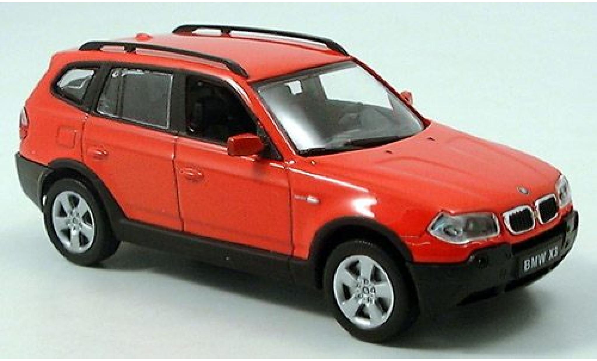 Bmw X3 1/43 Welly rood 1:43 modelauto