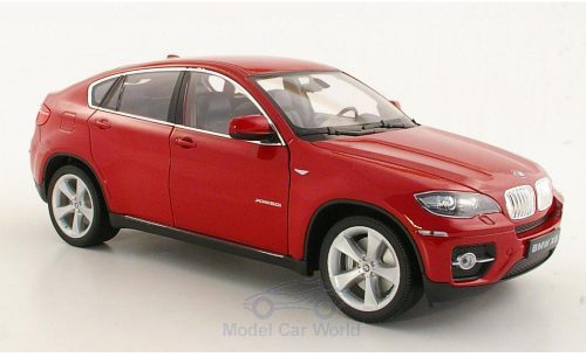 Bmw X6 1/18 Welly rood modelauto