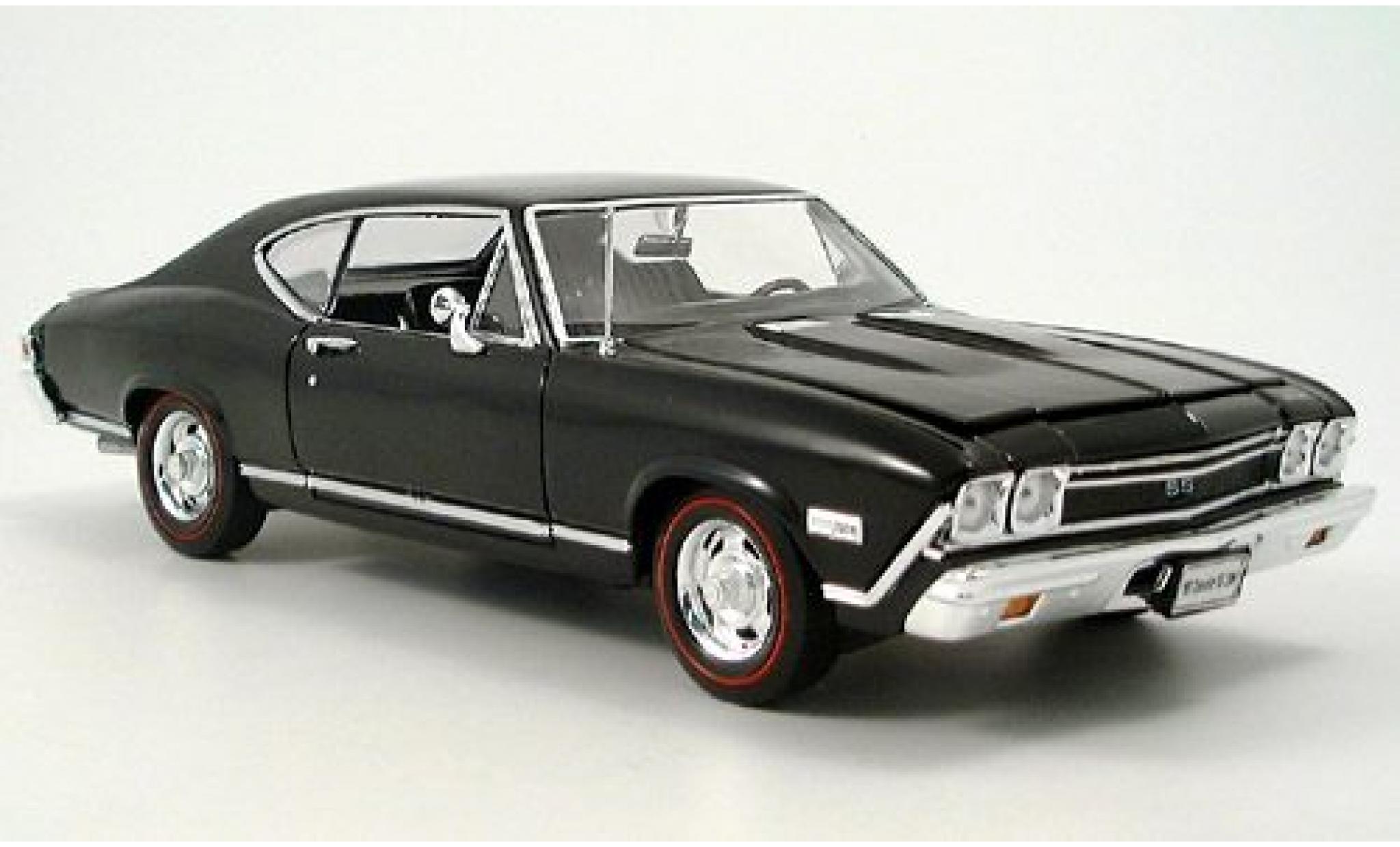 Chevrolet Chevelle 1/18 Welly zwart 1968 1:18 modelauto