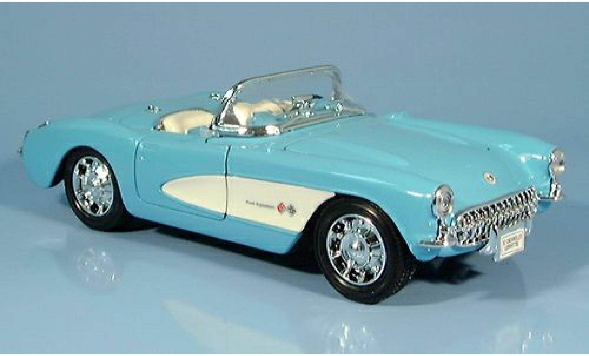 Chevrolet Corvette 1/24 Welly Cabriolet turquoise 1957 1:24 modelauto