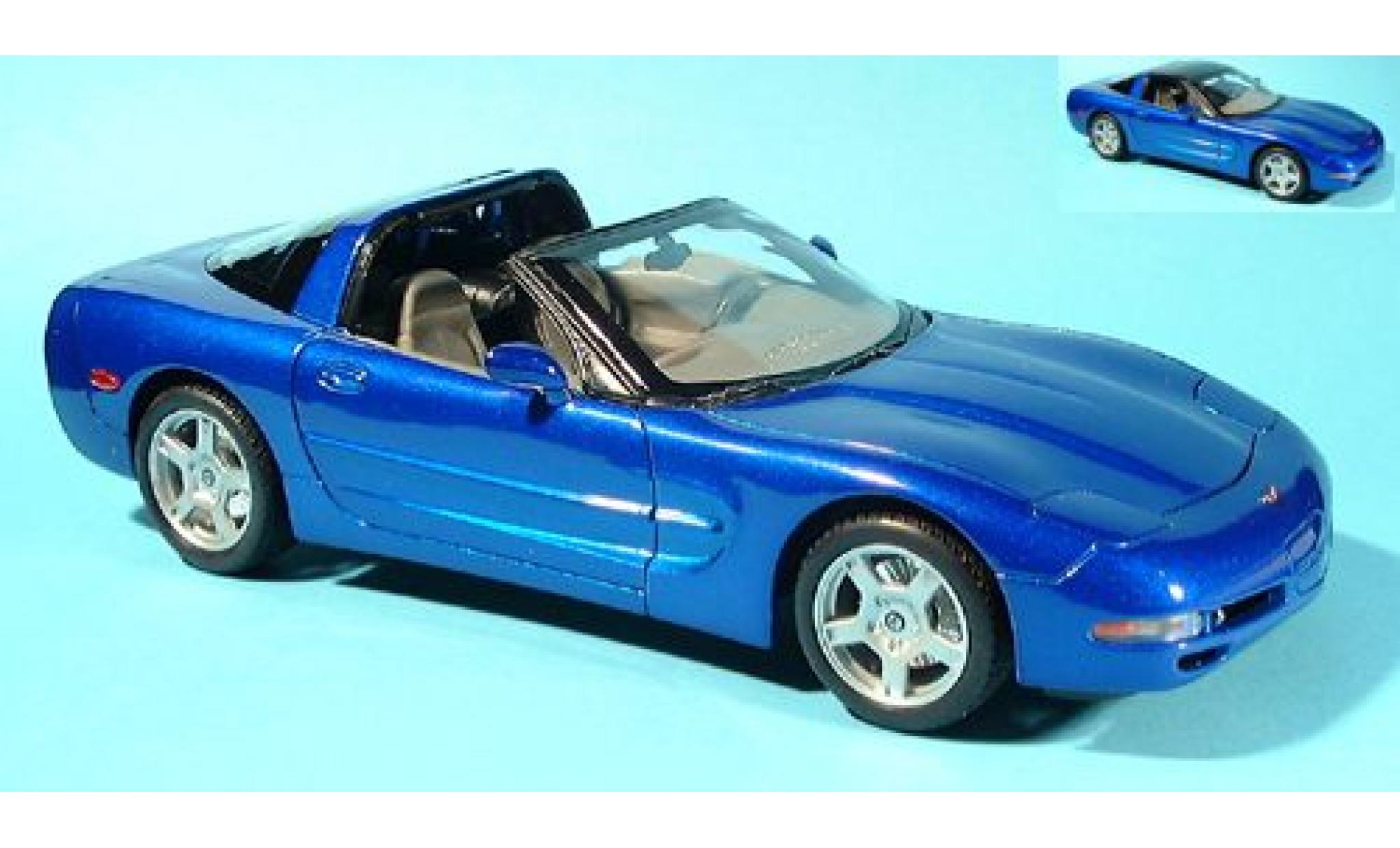 Chevrolet Corvette 1/18 Welly Coupe blauw 1999 1:18 modelauto