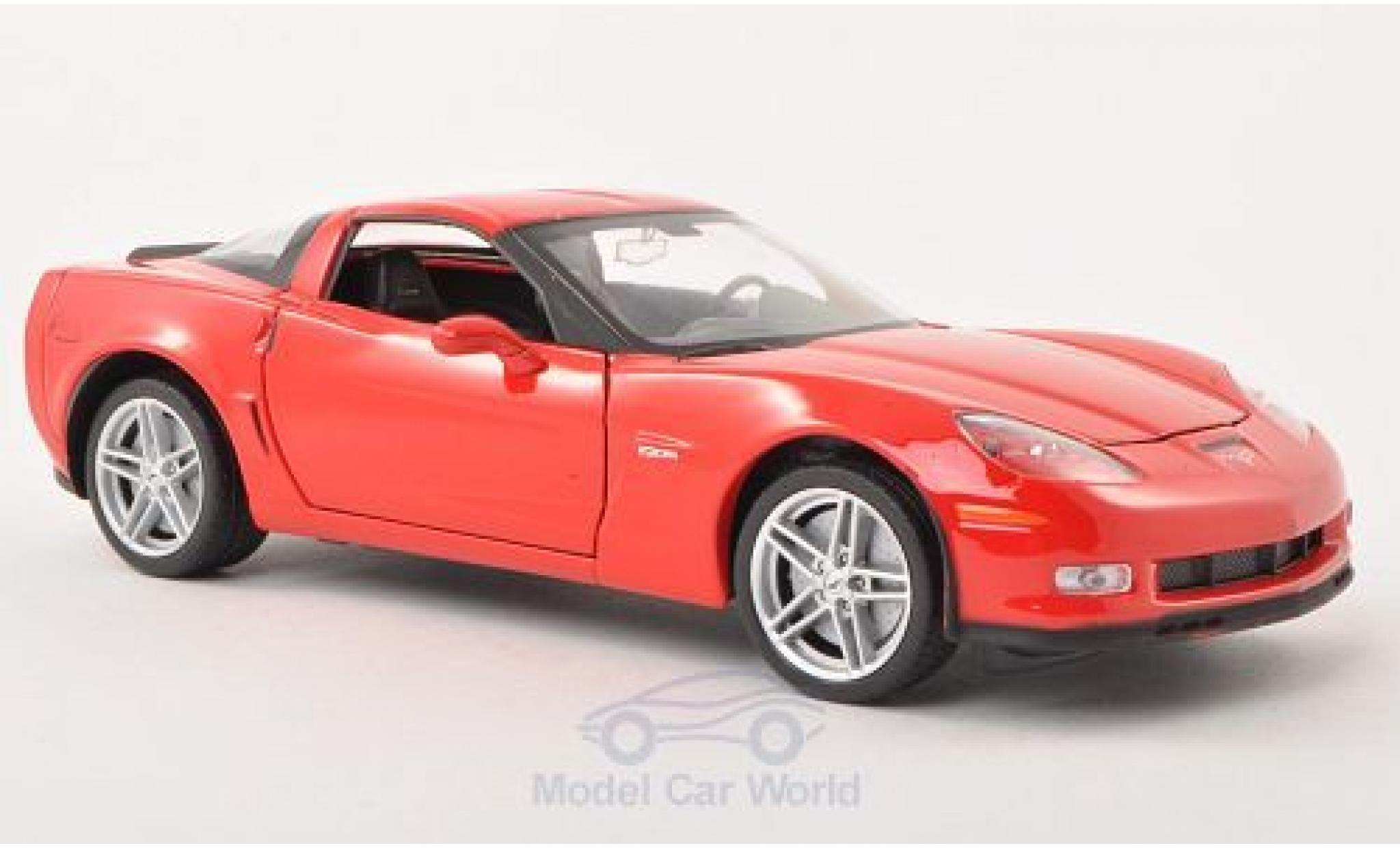 Chevrolet Corvette 1/24 Welly Z06 rood 2007 modelauto
