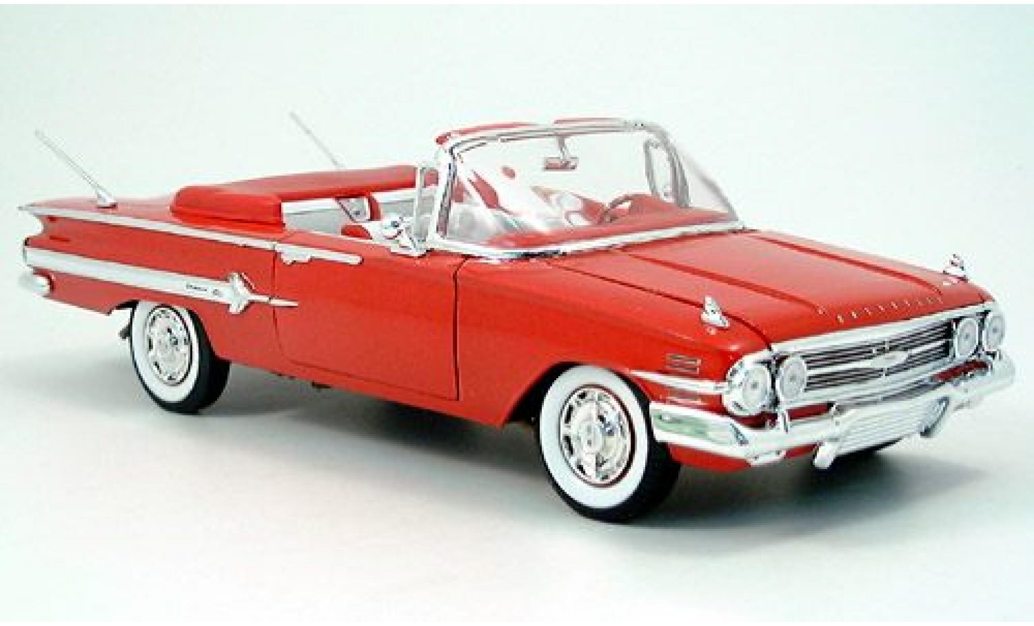 Chevrolet Impala 1/18 Welly Cabriolet rood 1960 1:18 modelauto