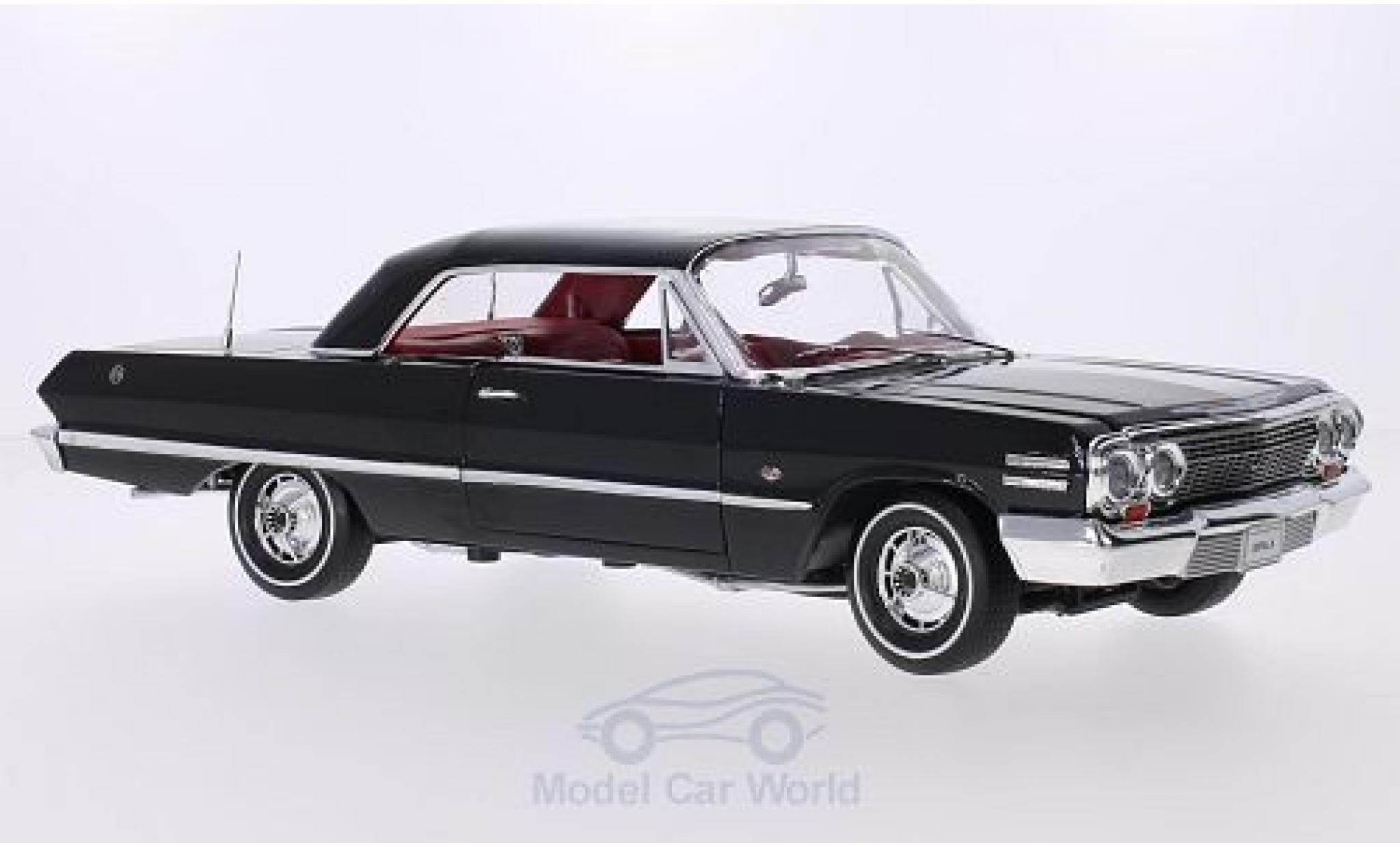Chevrolet Impala 1/18 Welly Hardtop Coupe zwart 1963 modelauto