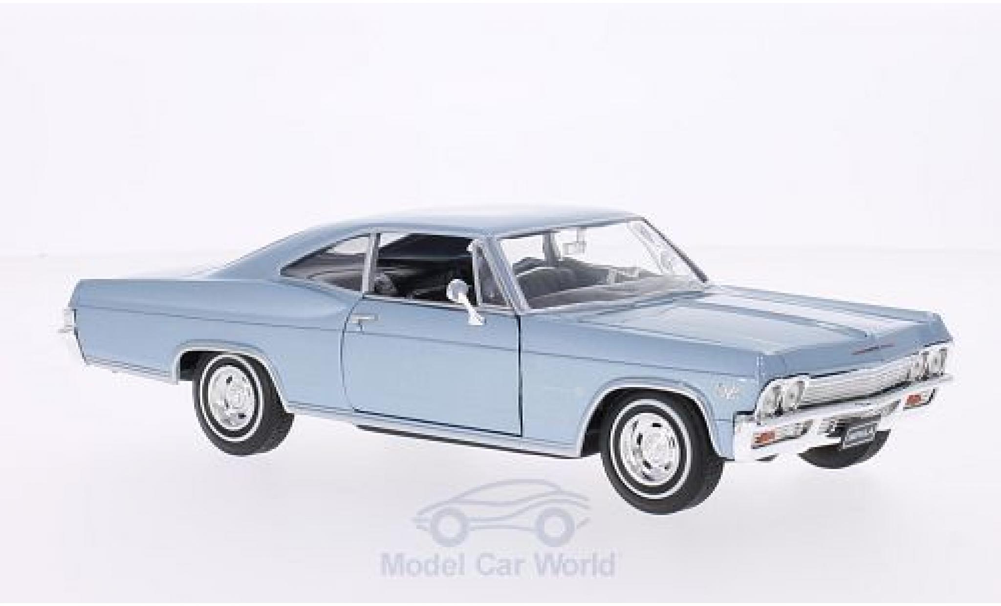 Chevrolet Impala 1/24 Welly SS 396 metallic blauw 1965 modelauto