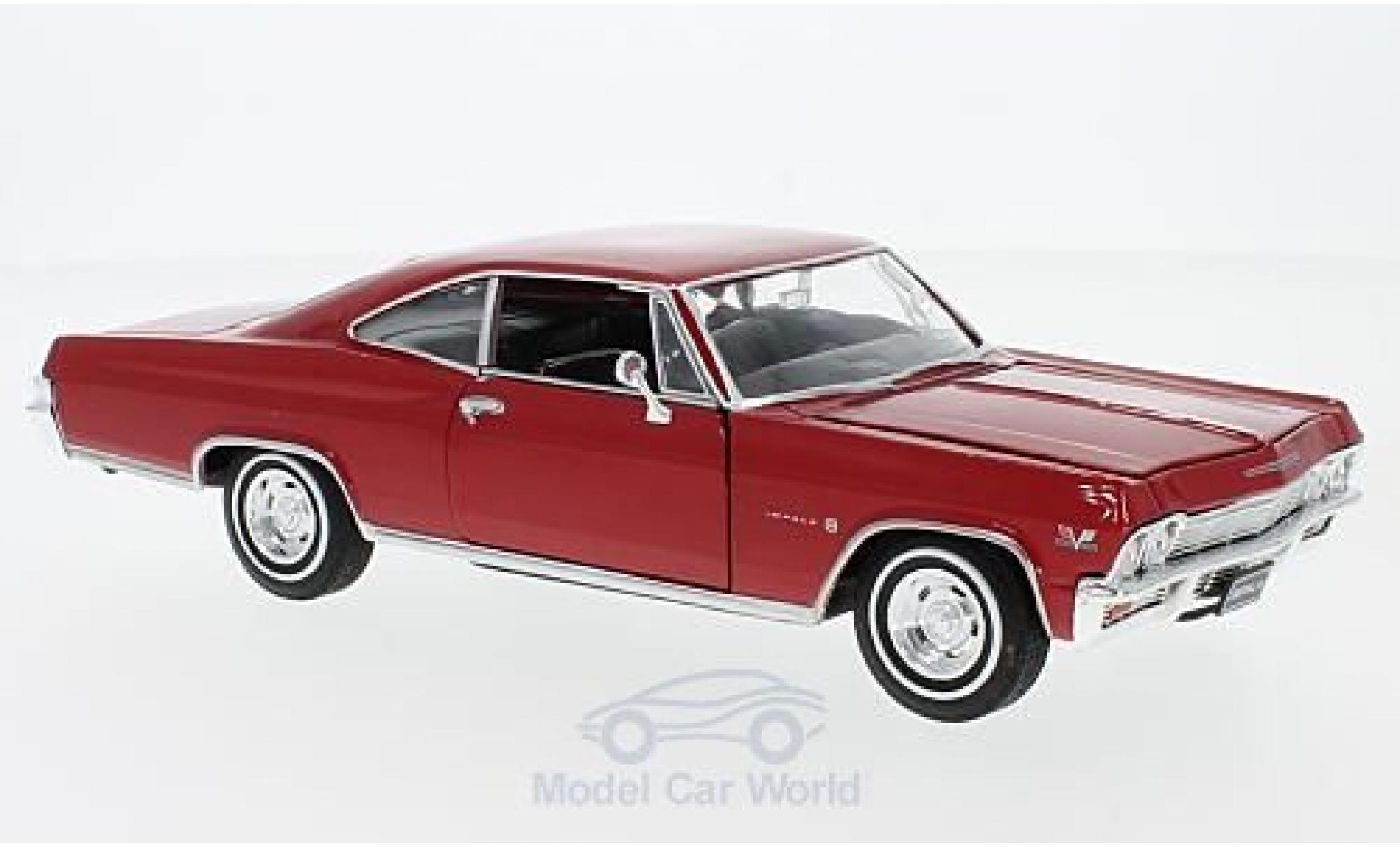 Chevrolet Impala 1/24 Welly SS 396 rood 1965 modelauto