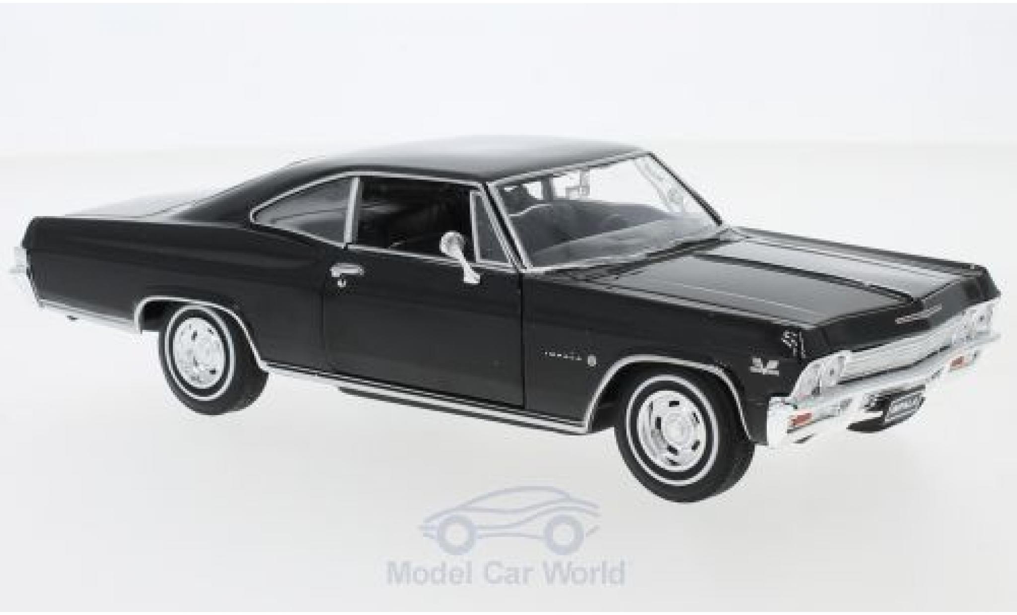 Chevrolet Impala 1/24 Welly SS 396 zwart 1965 modelauto