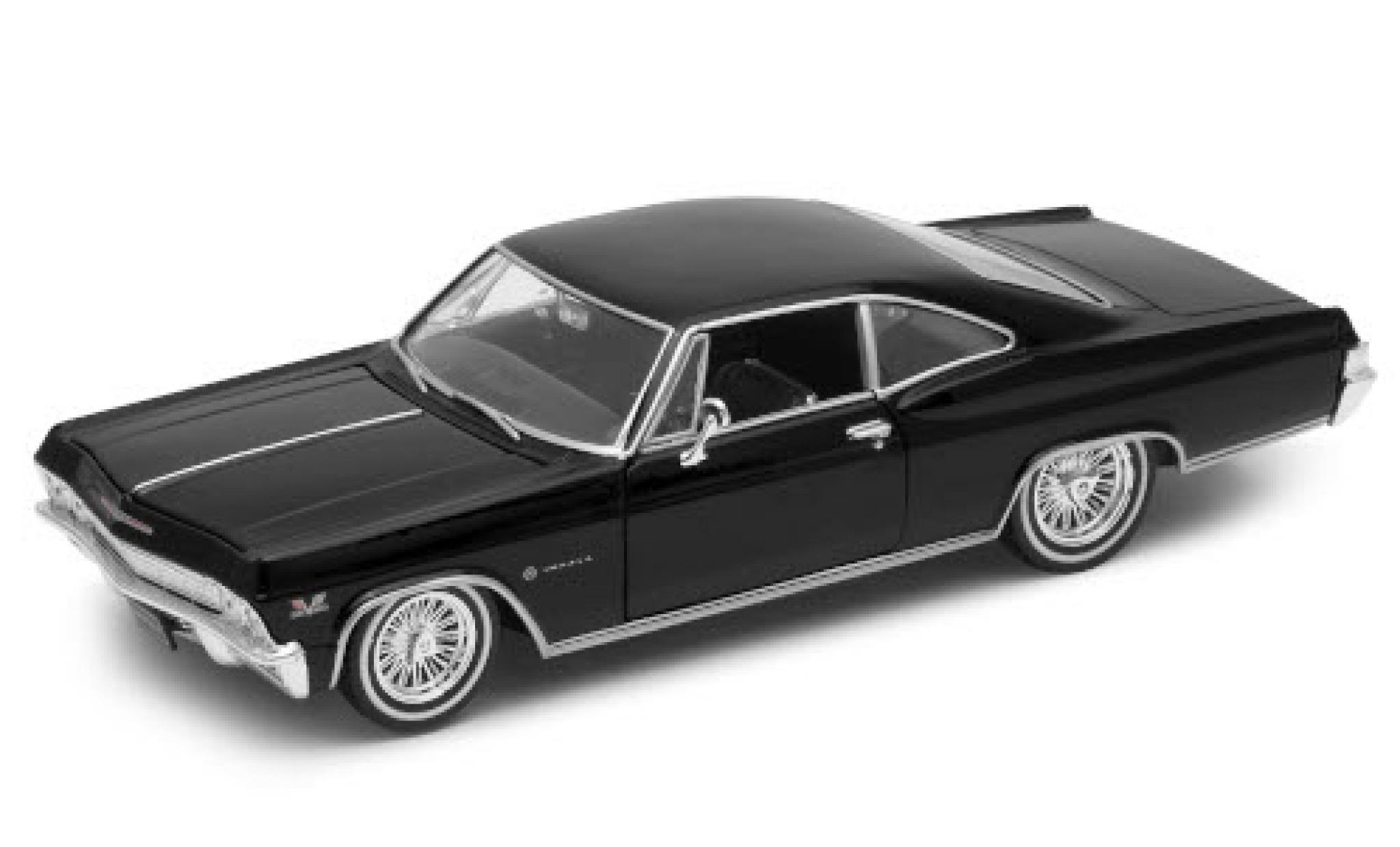 Chevrolet Impala 1/24 Welly SS 396 Tuning zwart 1965 modelauto