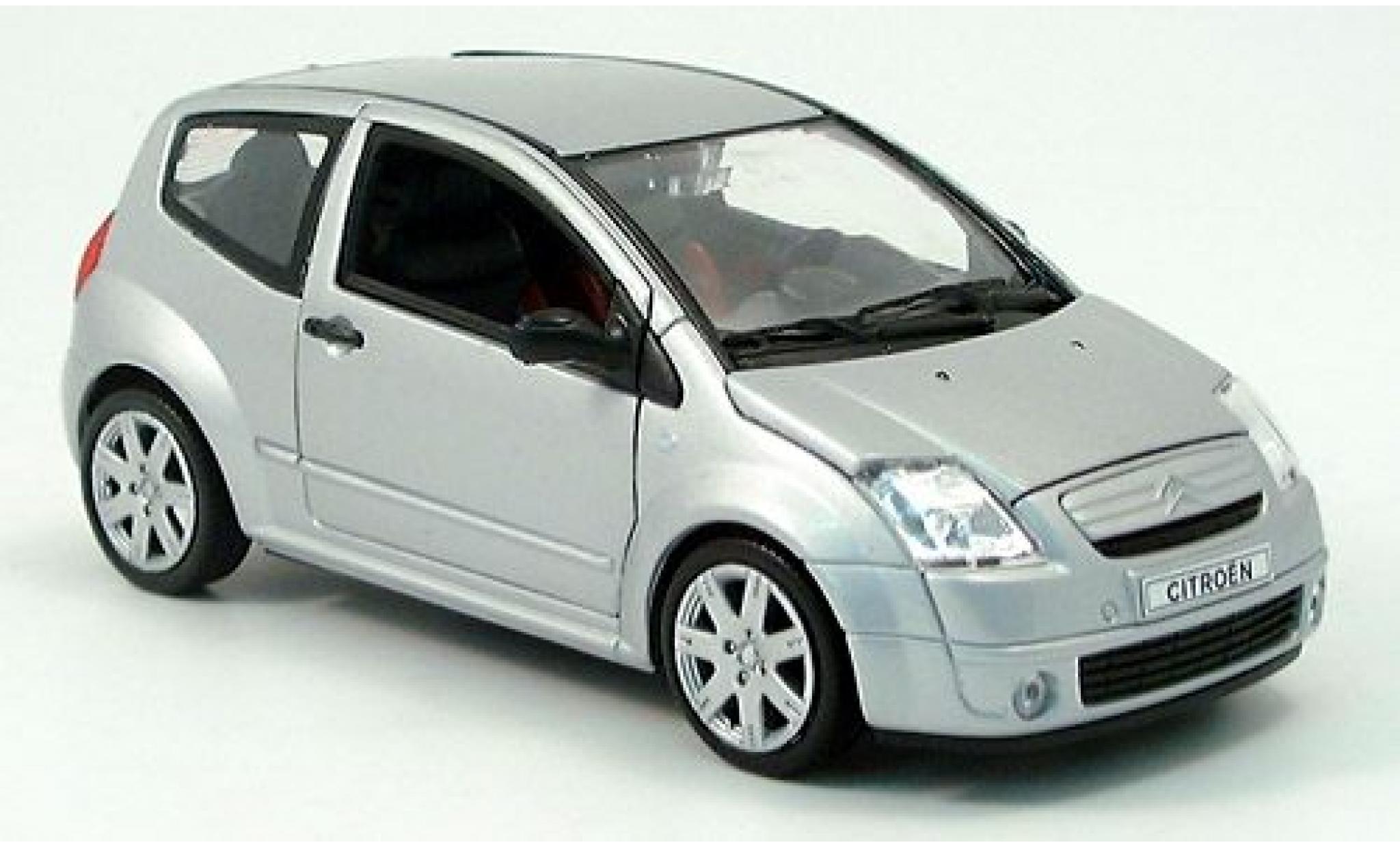 Citroen C2 1/24 Welly grijs 2004 1:24 modelauto