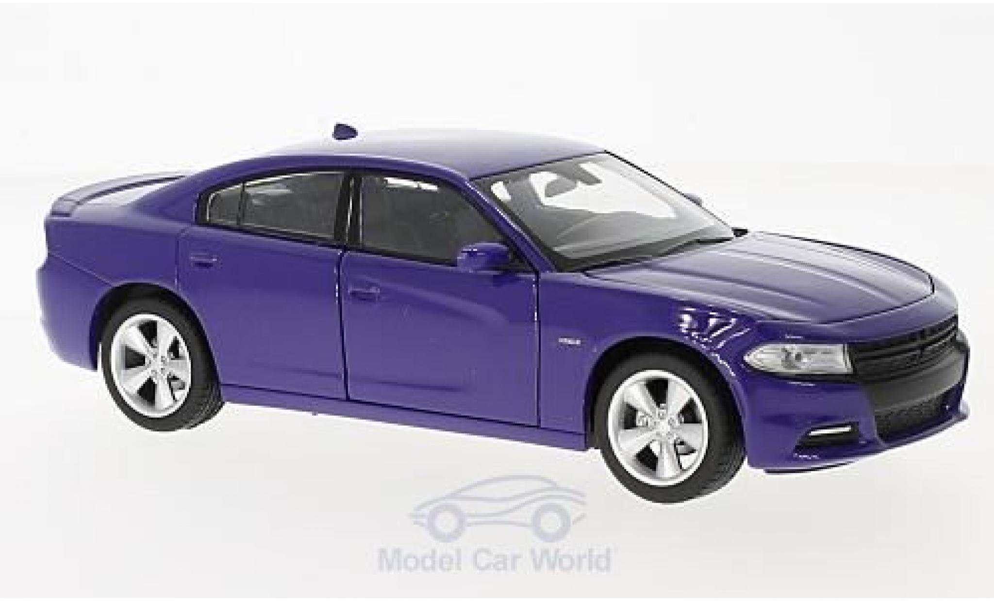 Dodge Charger 1/24 Welly R/T lila 2016 modelauto