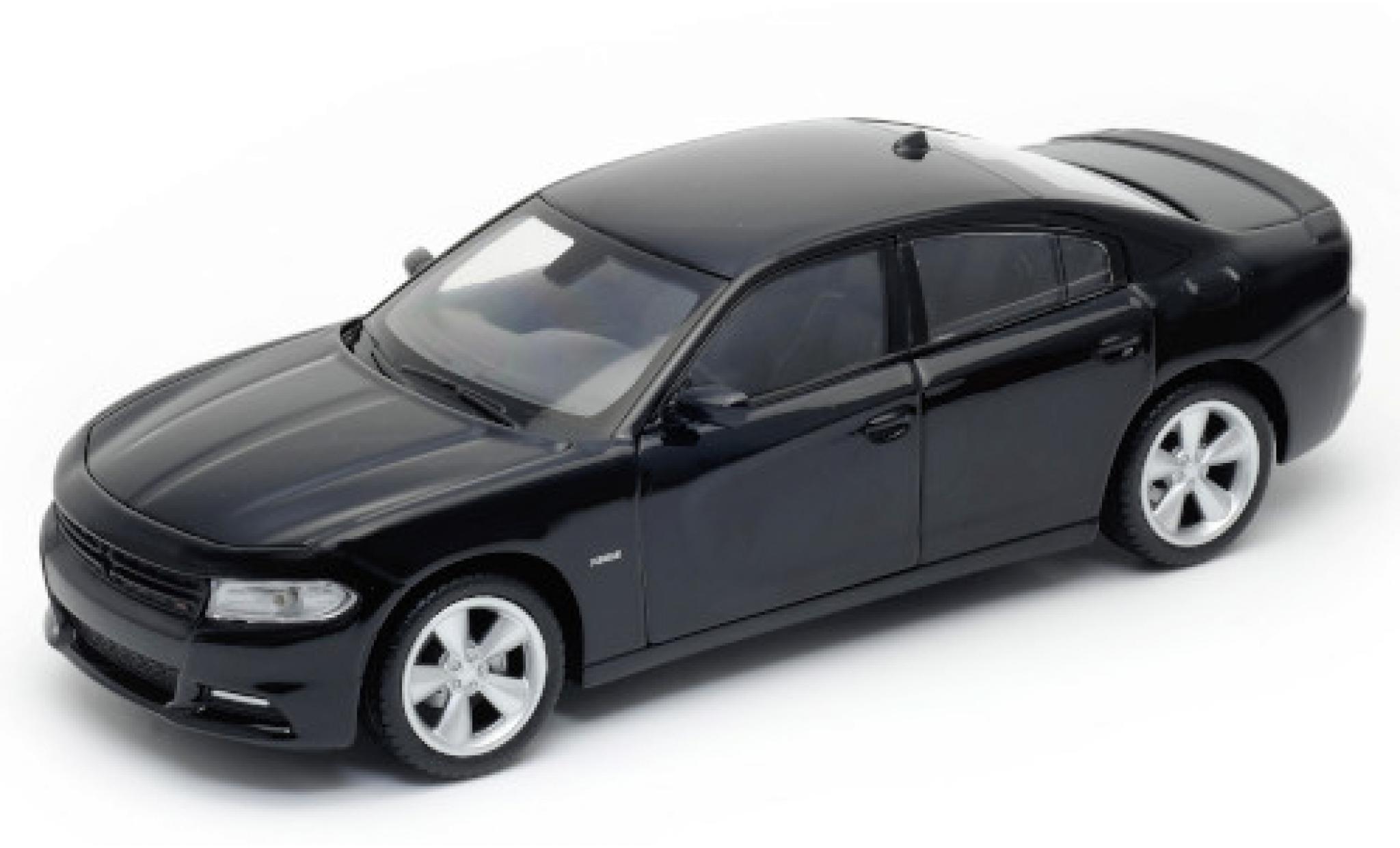 Dodge Charger 1/24 Welly R/T zwart 2016 modelauto