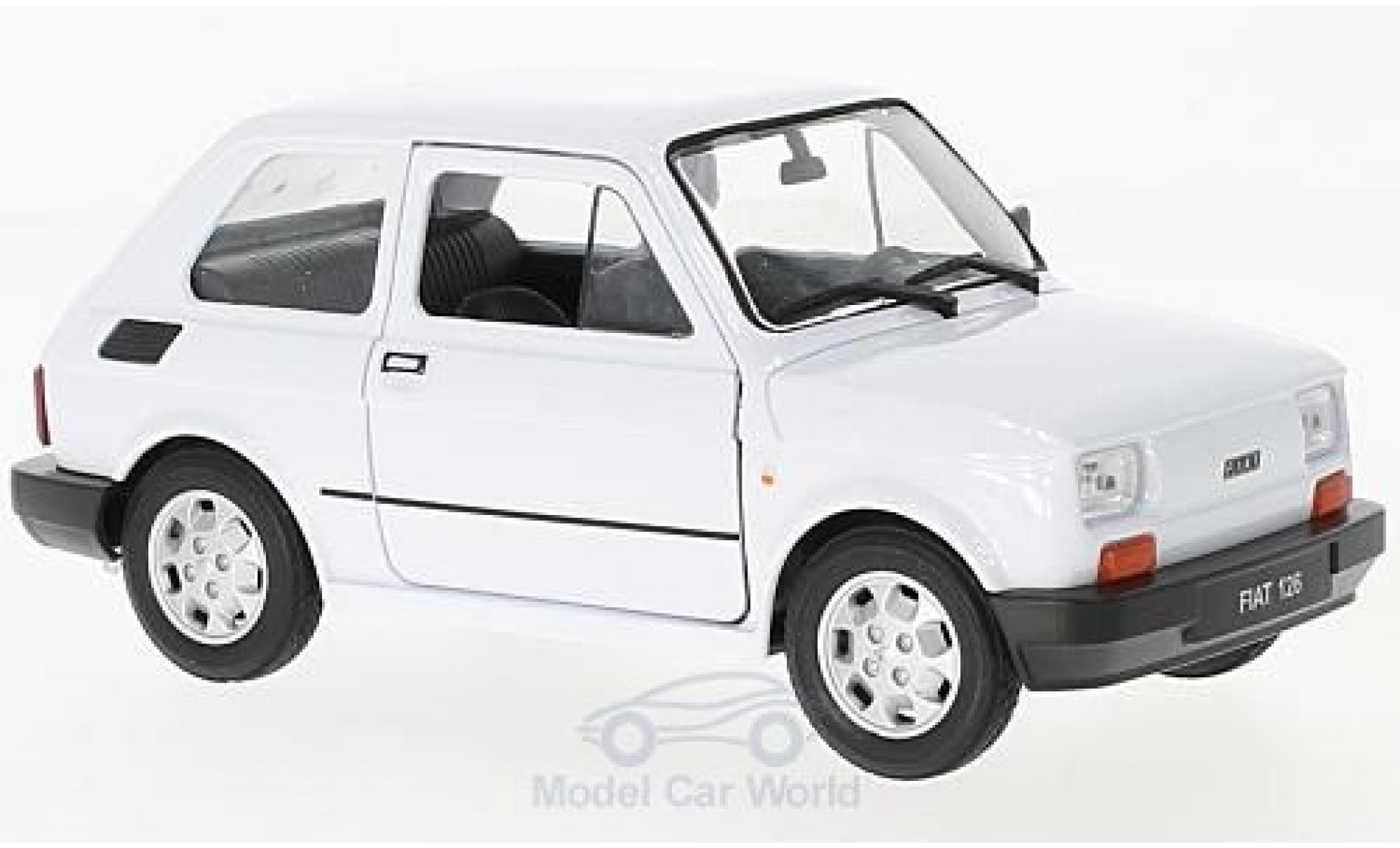 Fiat 126 1/24 Welly wit modelauto