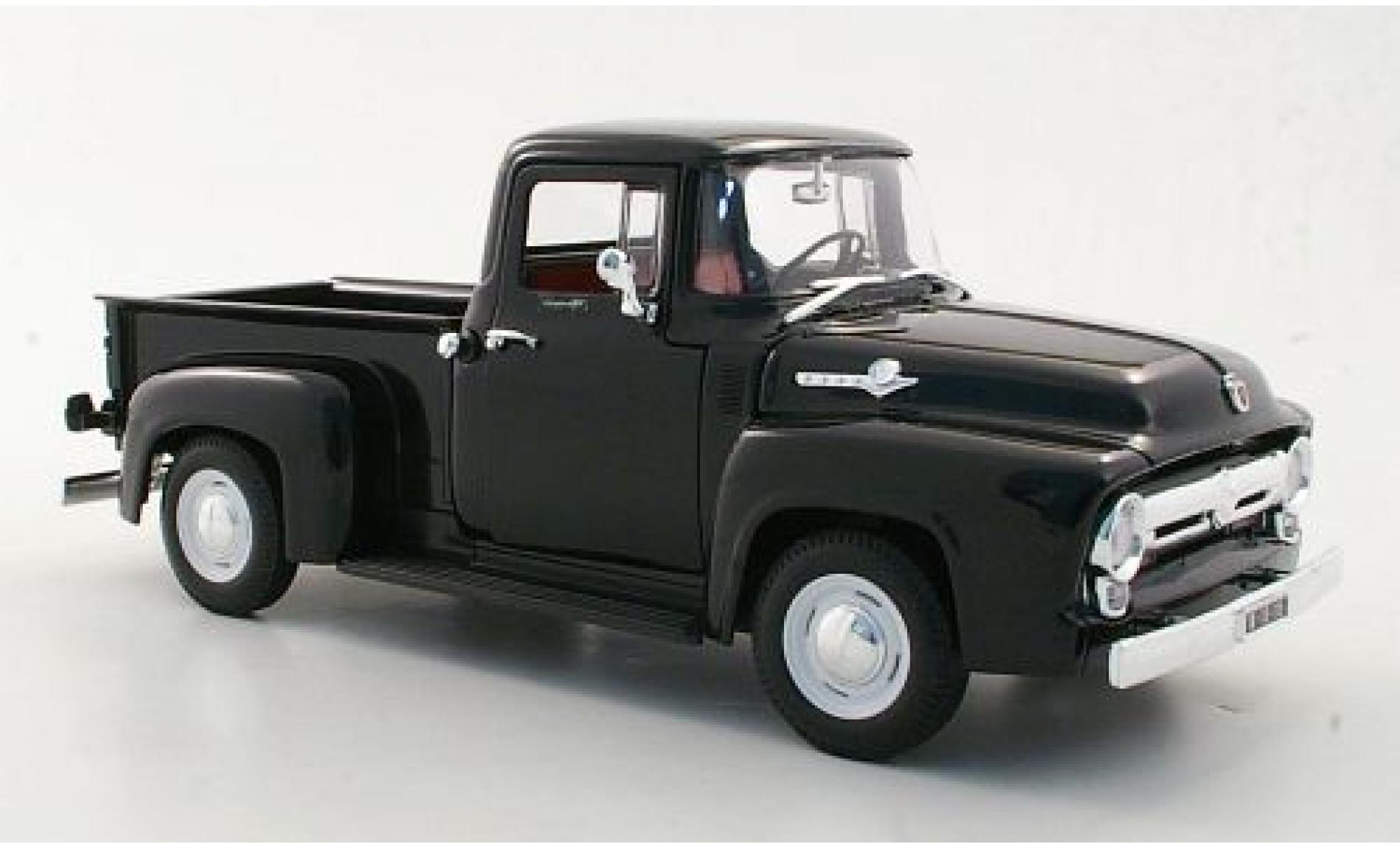 Ford F-1 1/18 Welly 00 Pick Up zwart 1956 1:18 modelauto