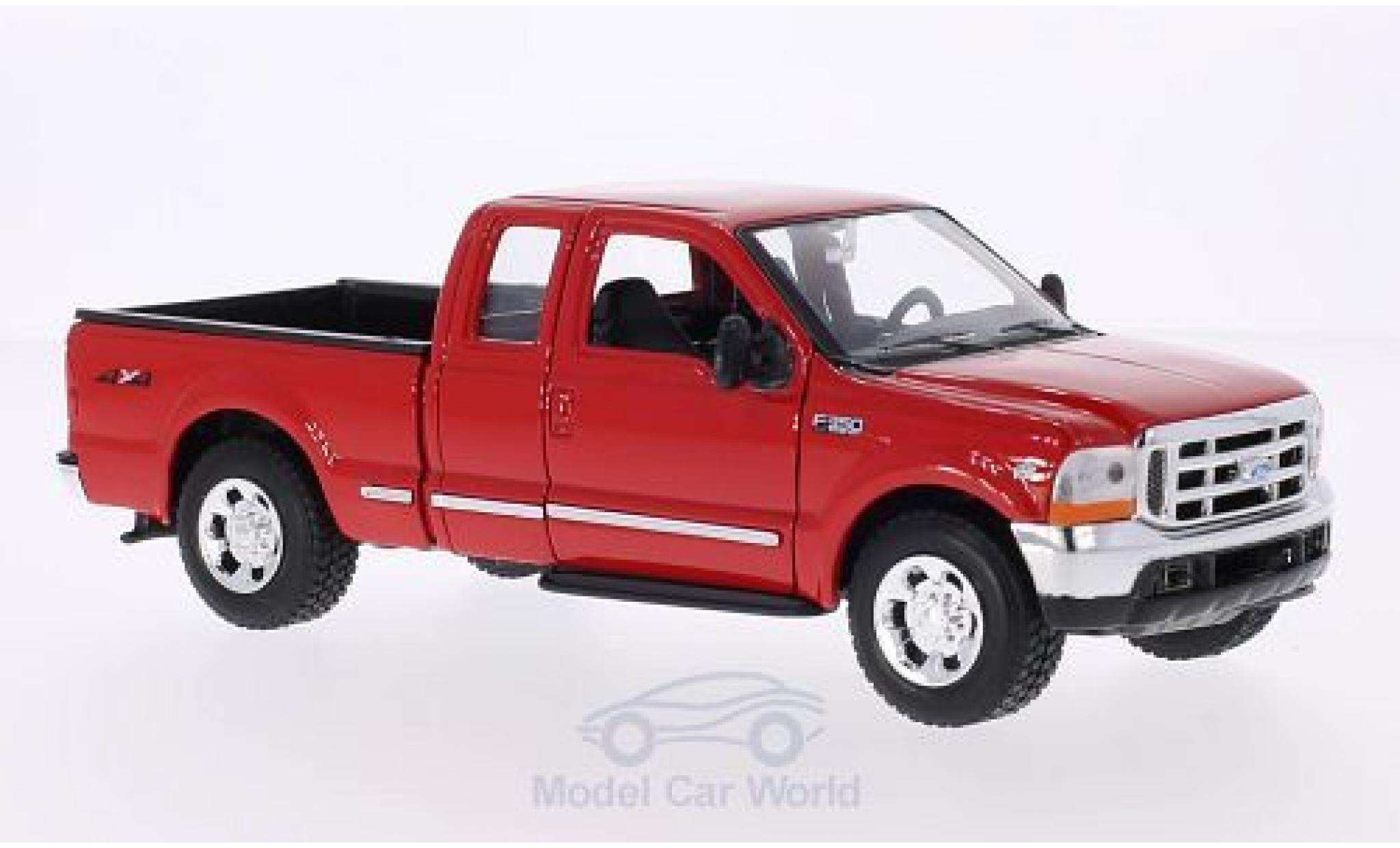 Ford F-350 1/24 Welly XLT Super Duty rood modelauto