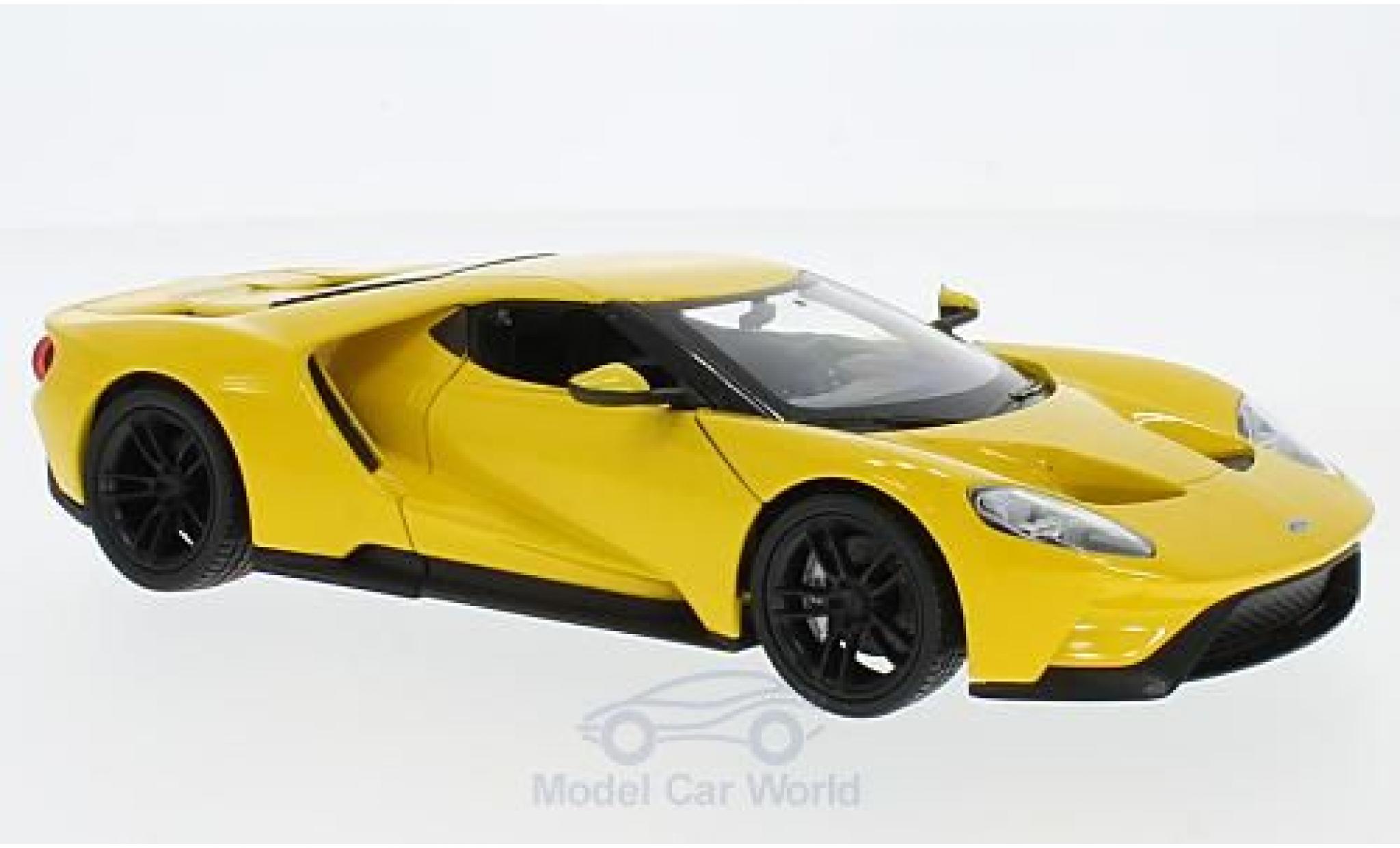 Ford GT 1/24 Welly geel 2017 modelauto