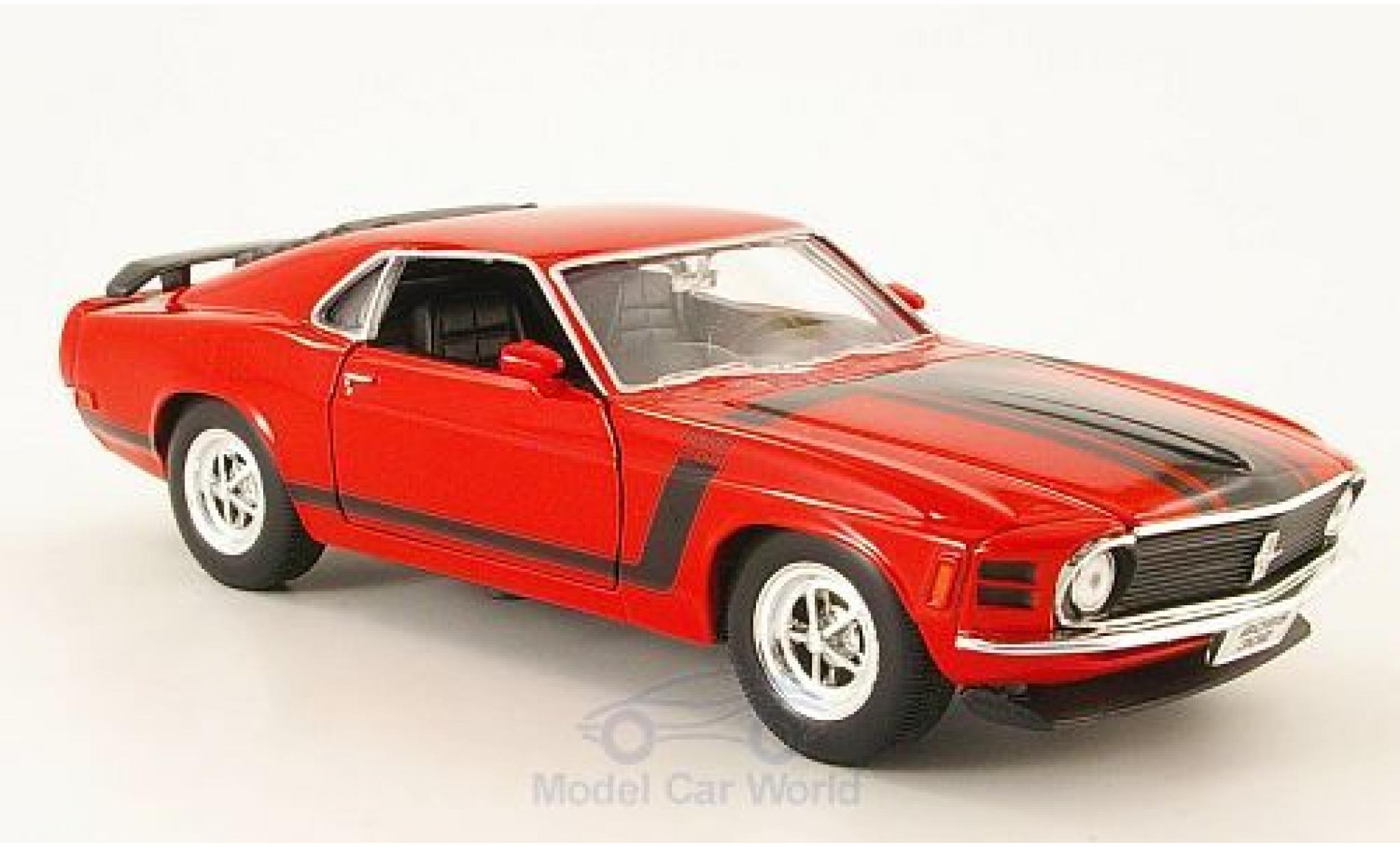 Ford Mustang 1/24 Welly Boss 302 rood/Dekor 1970 ohne Vitrine modelauto