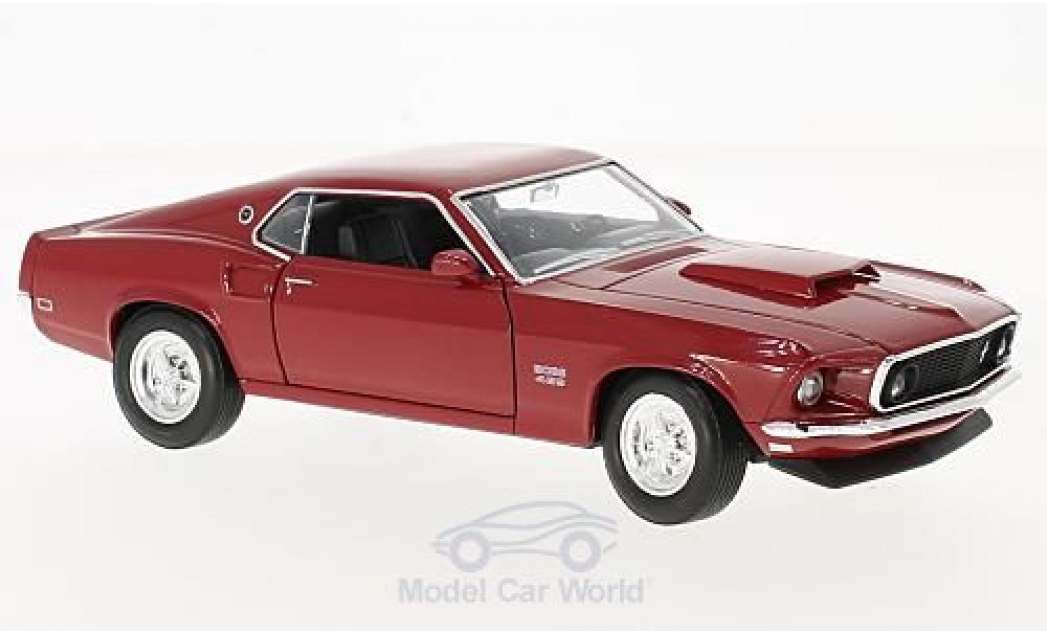 Ford Mustang 1/24 Welly Boss 429 rood 1969 modelauto