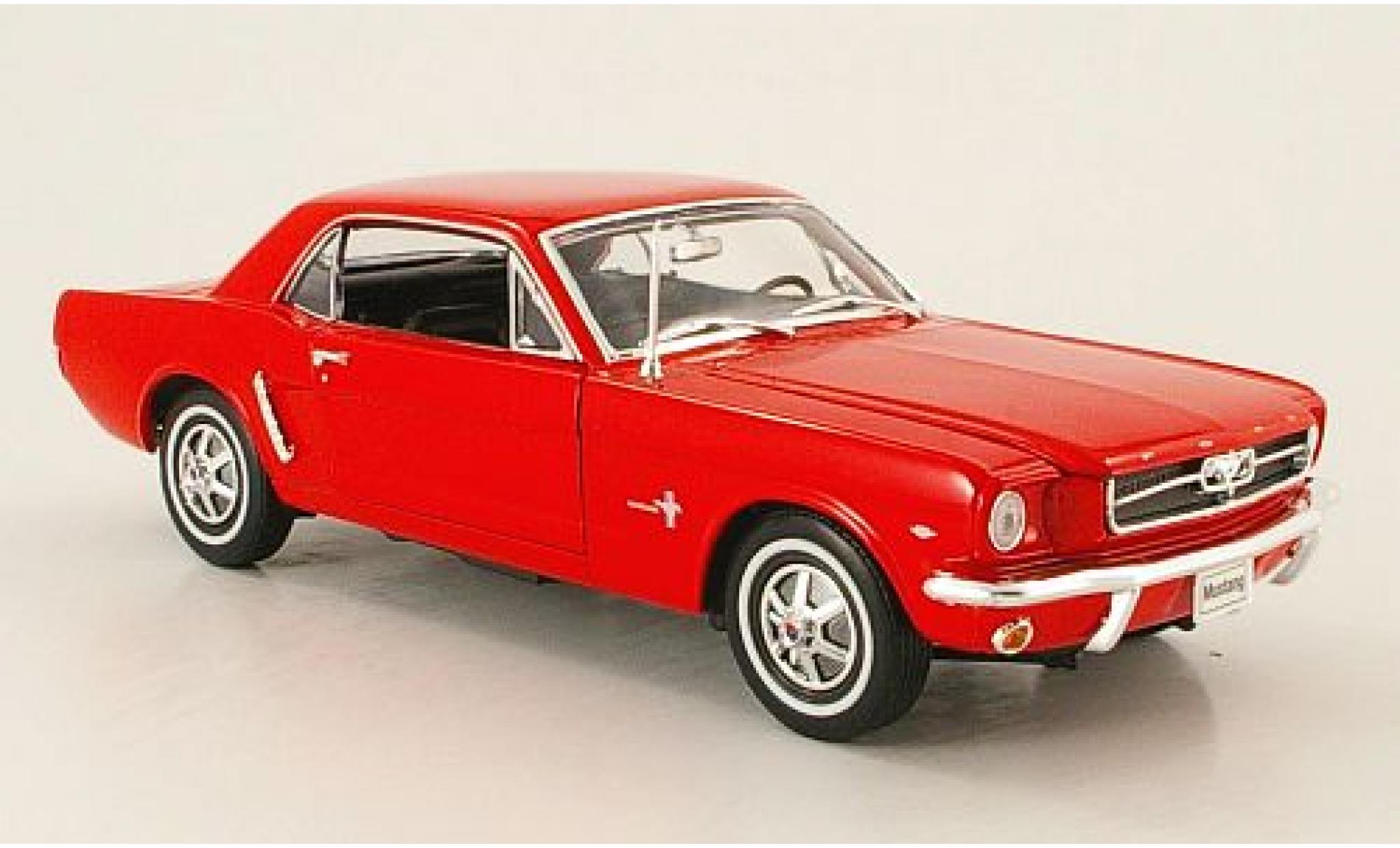 Ford Mustang 1/18 Welly Coupe rood 1964 1:18 modelauto