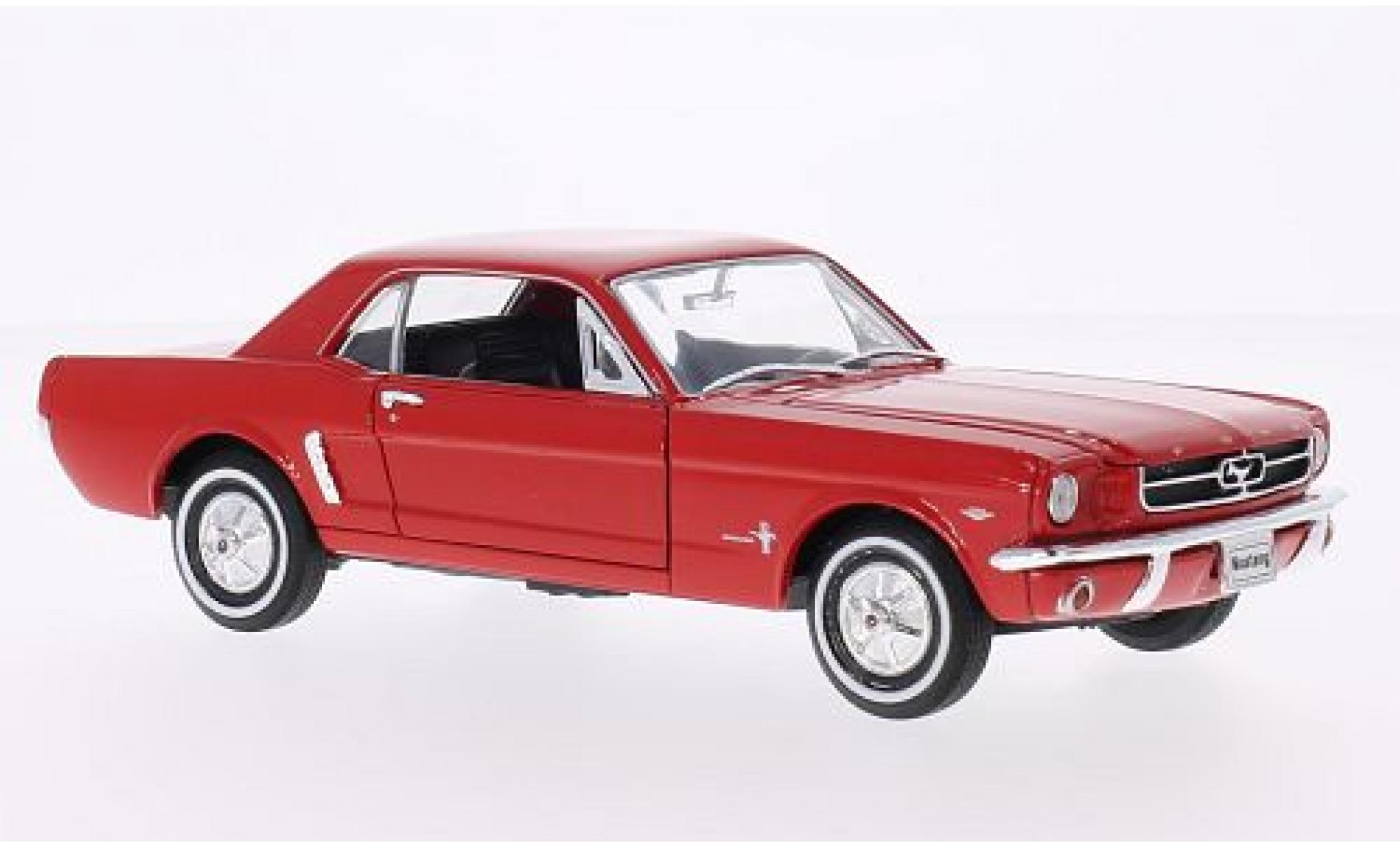 Ford Mustang 1/24 Welly Coupe rood 1964 1:24 modelauto