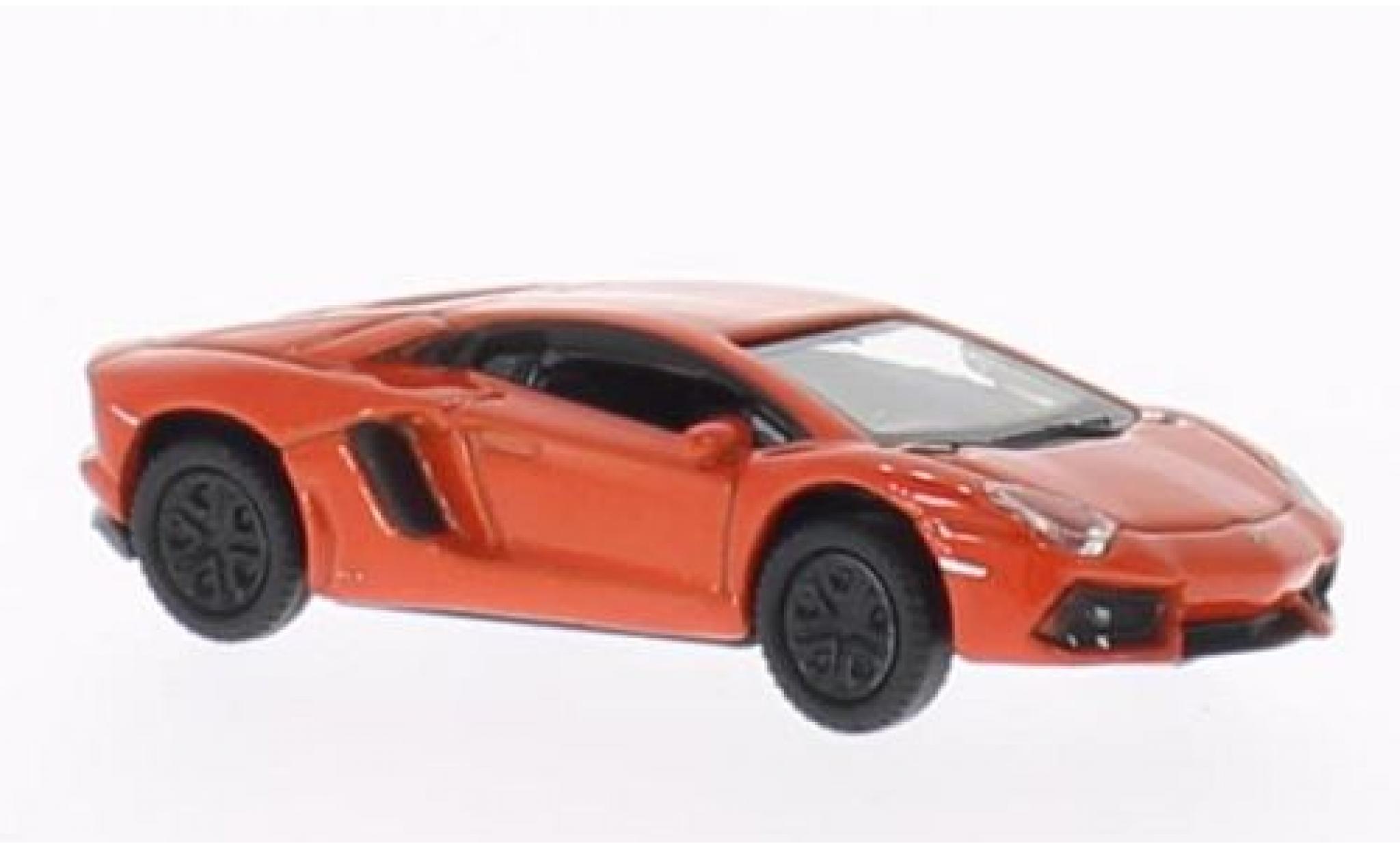 Lamborghini Aventador 1/87 Welly LP700-4 oranje 1:87 modelauto