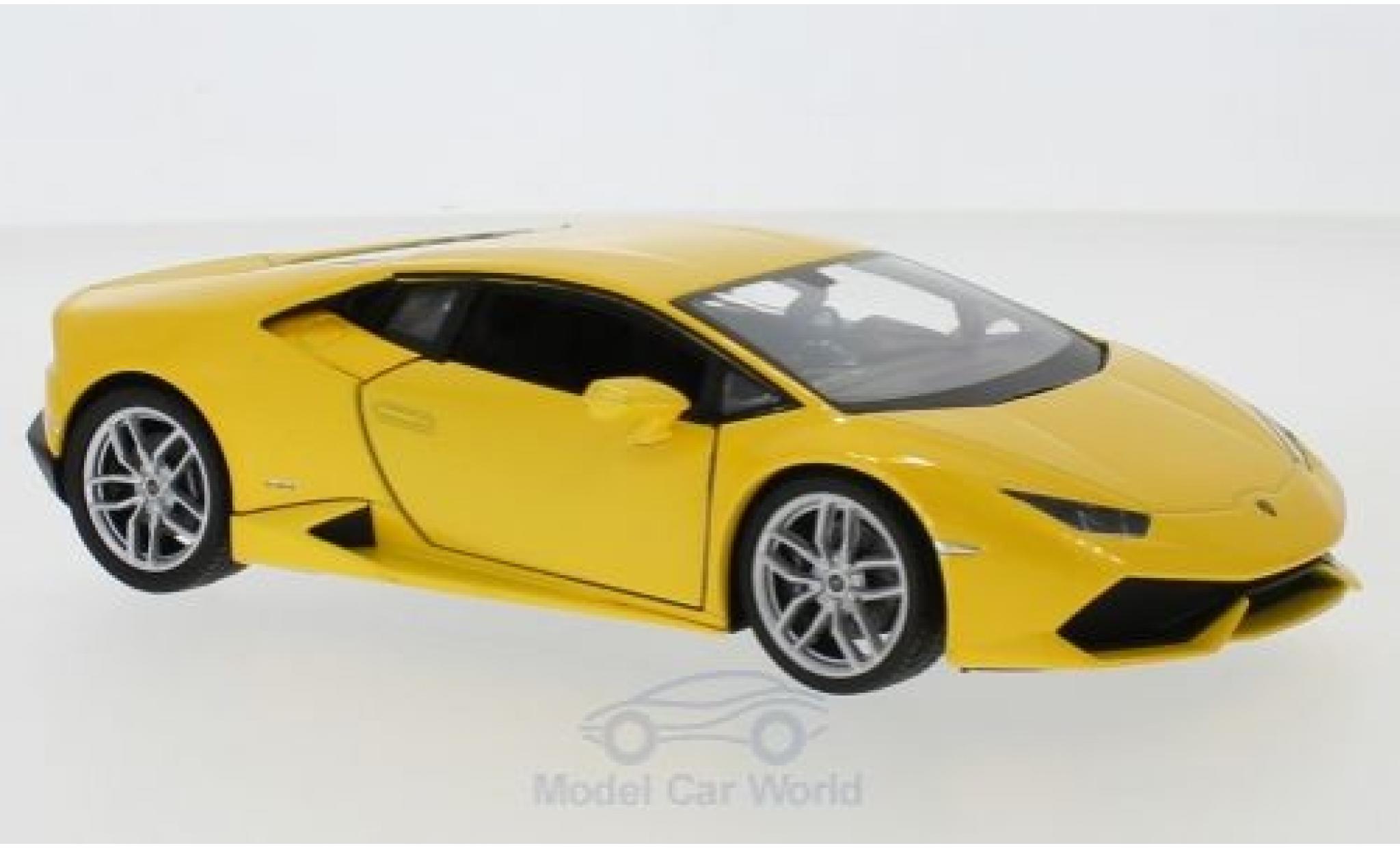 Lamborghini Huracan 1/24 Welly LP 610-4 metallic geel modelauto