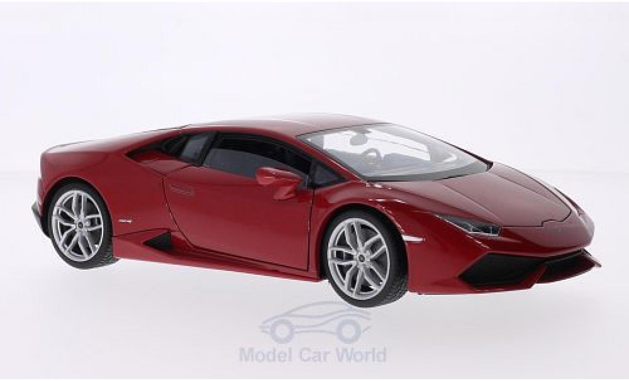 Lamborghini Huracan 1/18 Welly LP 610-4 metallic rood 2014 modelauto