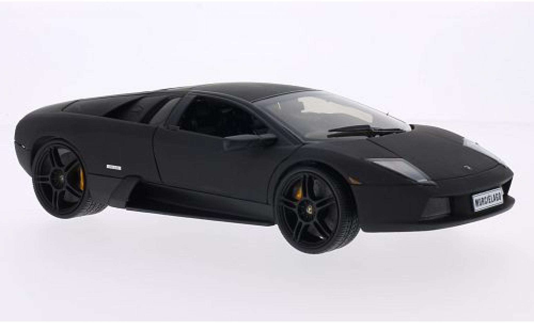 Lamborghini Murcielago 1/18 Welly matt-zwart modelauto
