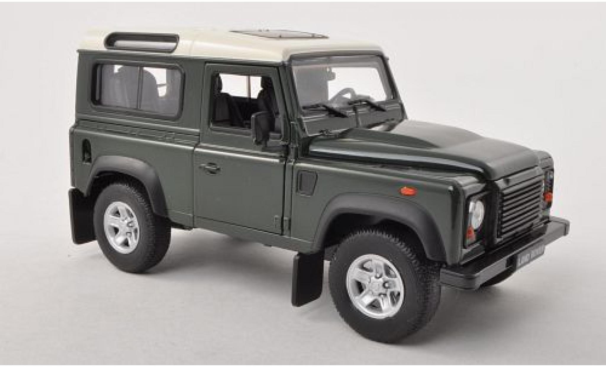 Land Rover Defender 1/24 Welly dkl.-groen/-beige 1:24 modelauto