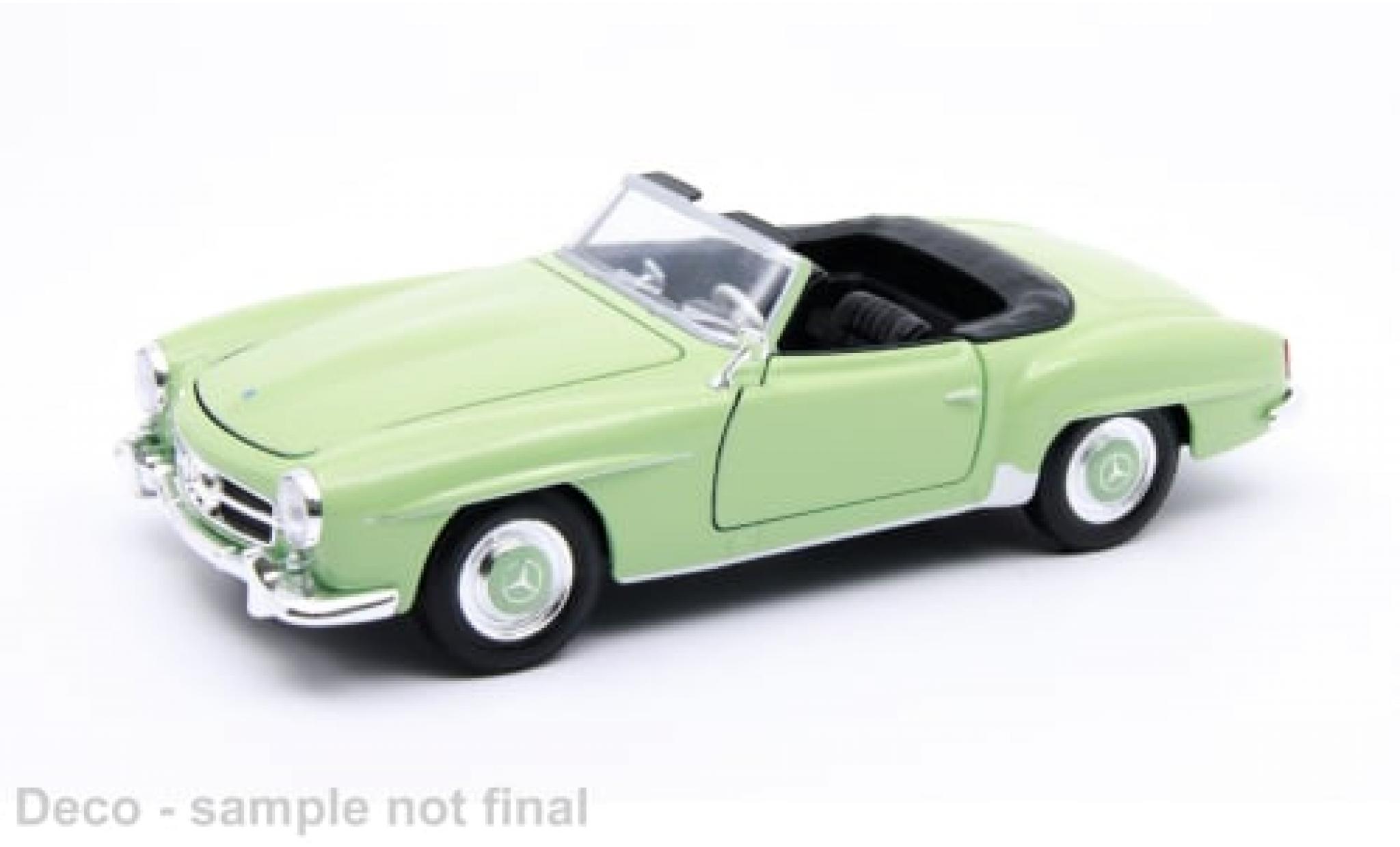 Mercedes 190 1/24 Welly SL (W121) groen/zwart 1955 1:24 modelauto