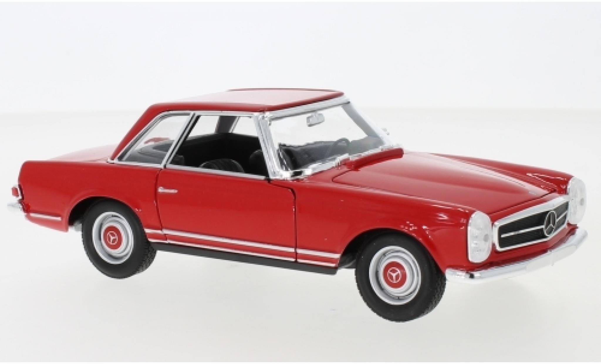 Mercedes 230 1/24 Welly SL (W113) rood 1963 modelauto