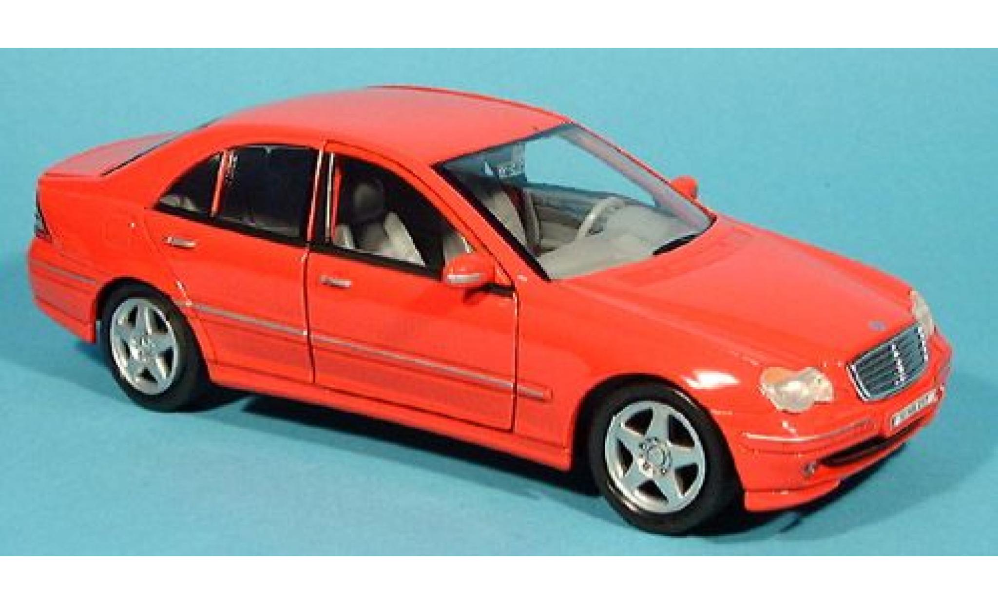 Mercedes Classe C 1/24 Welly rood 2001 1:24 modelauto
