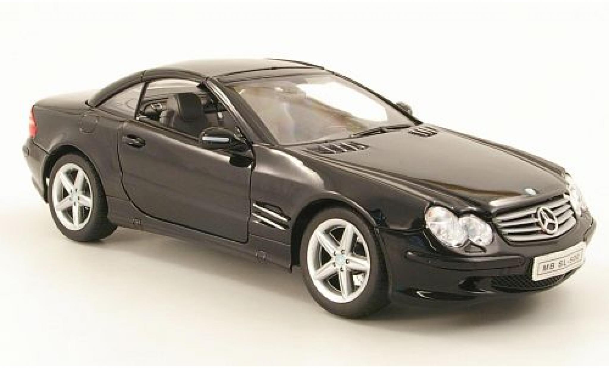 Mercedes Classe SL 1/18 Welly SL 500 (R230) Hardtop geschlossen zwart 1:18 modelauto