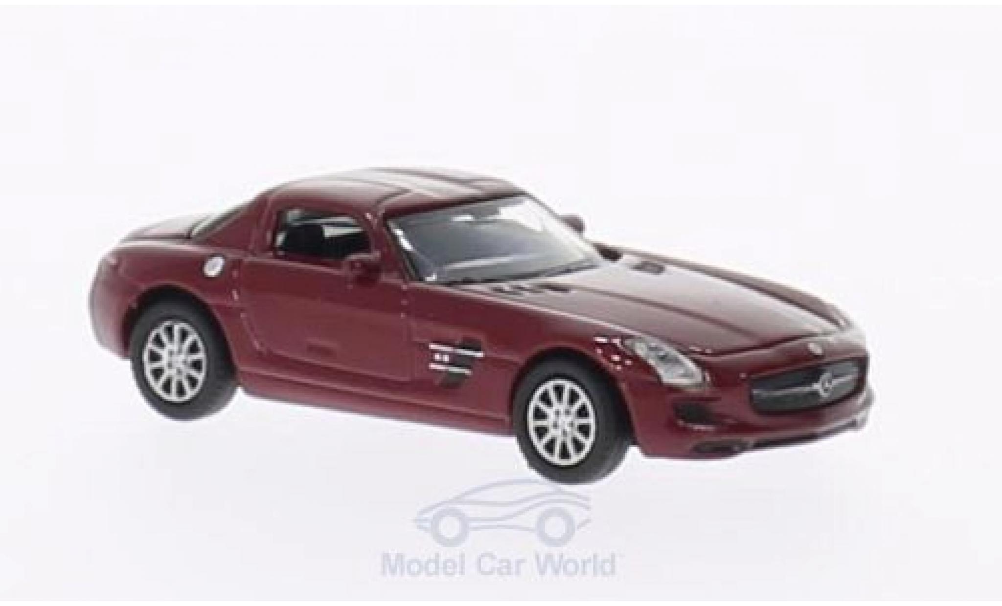 Mercedes SLS 1/87 Welly AMG rood modelauto