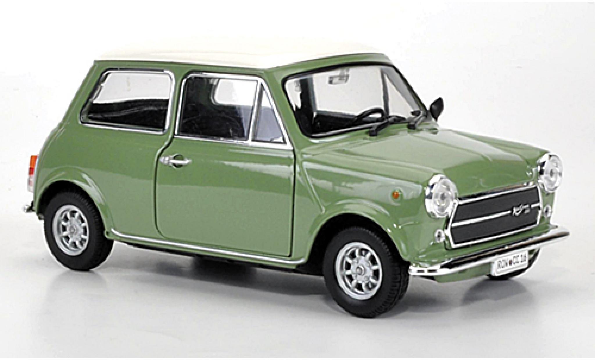 Mini Cooper 1/24 Welly 1300 groen/wit LHD 1974 1:24 modelauto