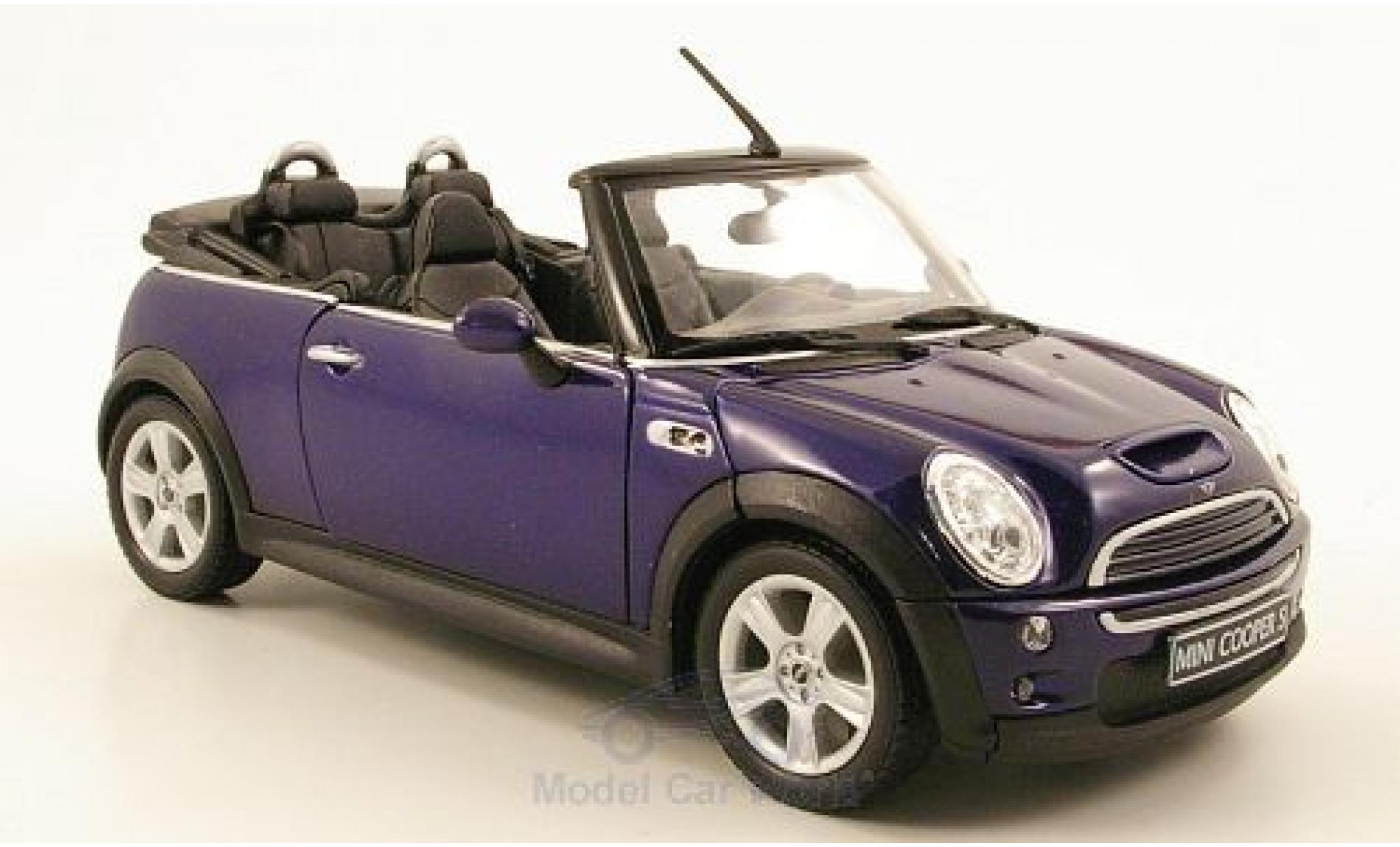 Mini Cooper S 1/24 Welly S Cabriolet blauw modelauto