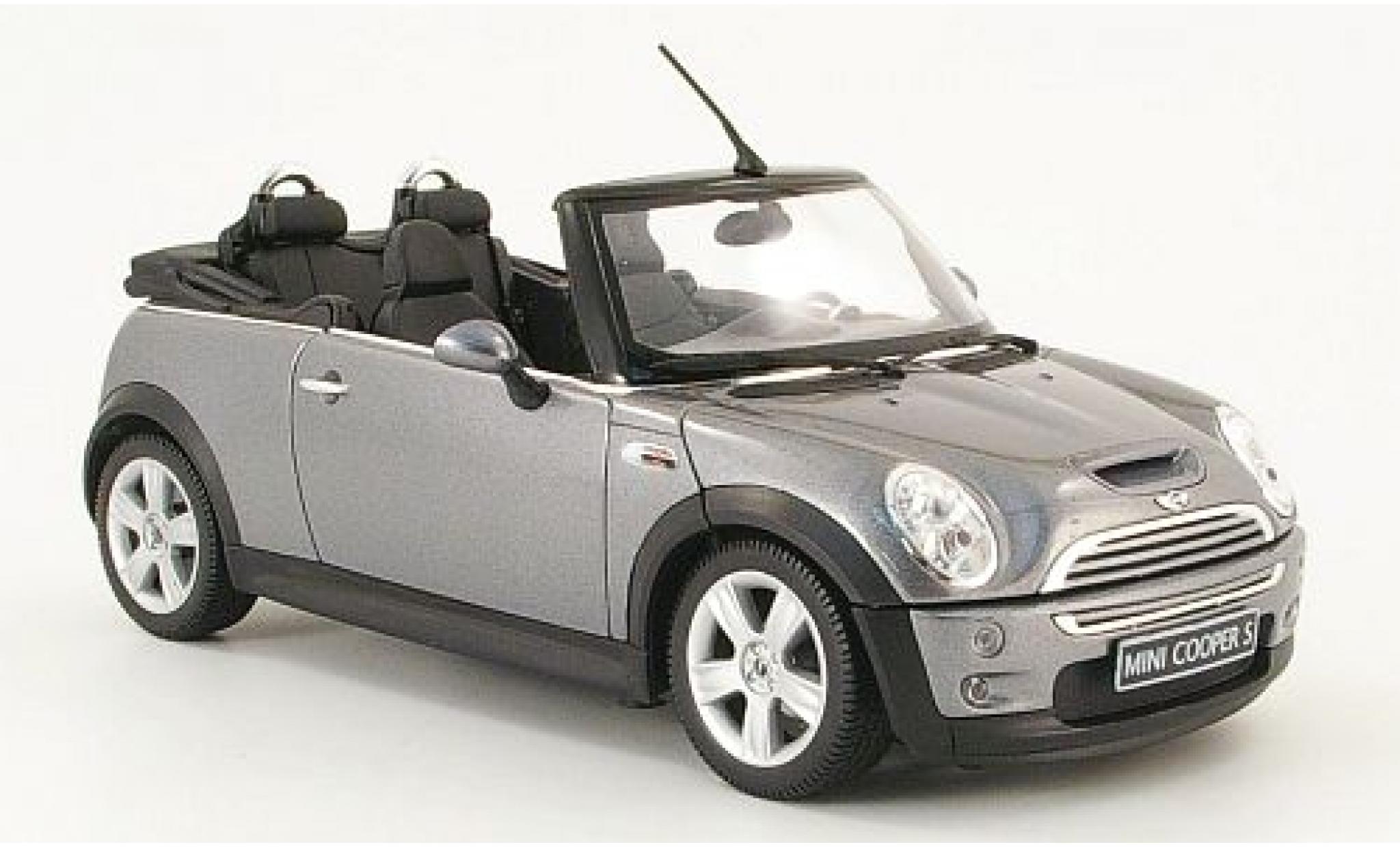 Mini Cooper 1/18 Welly S Cabriolet met.-grijs 1:18 modelauto
