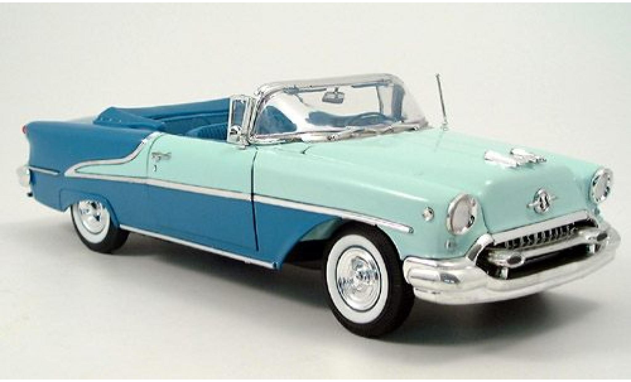 Oldsmobile Super 88 1/18 Welly Cabriolet groen/blauw 1955 modelauto