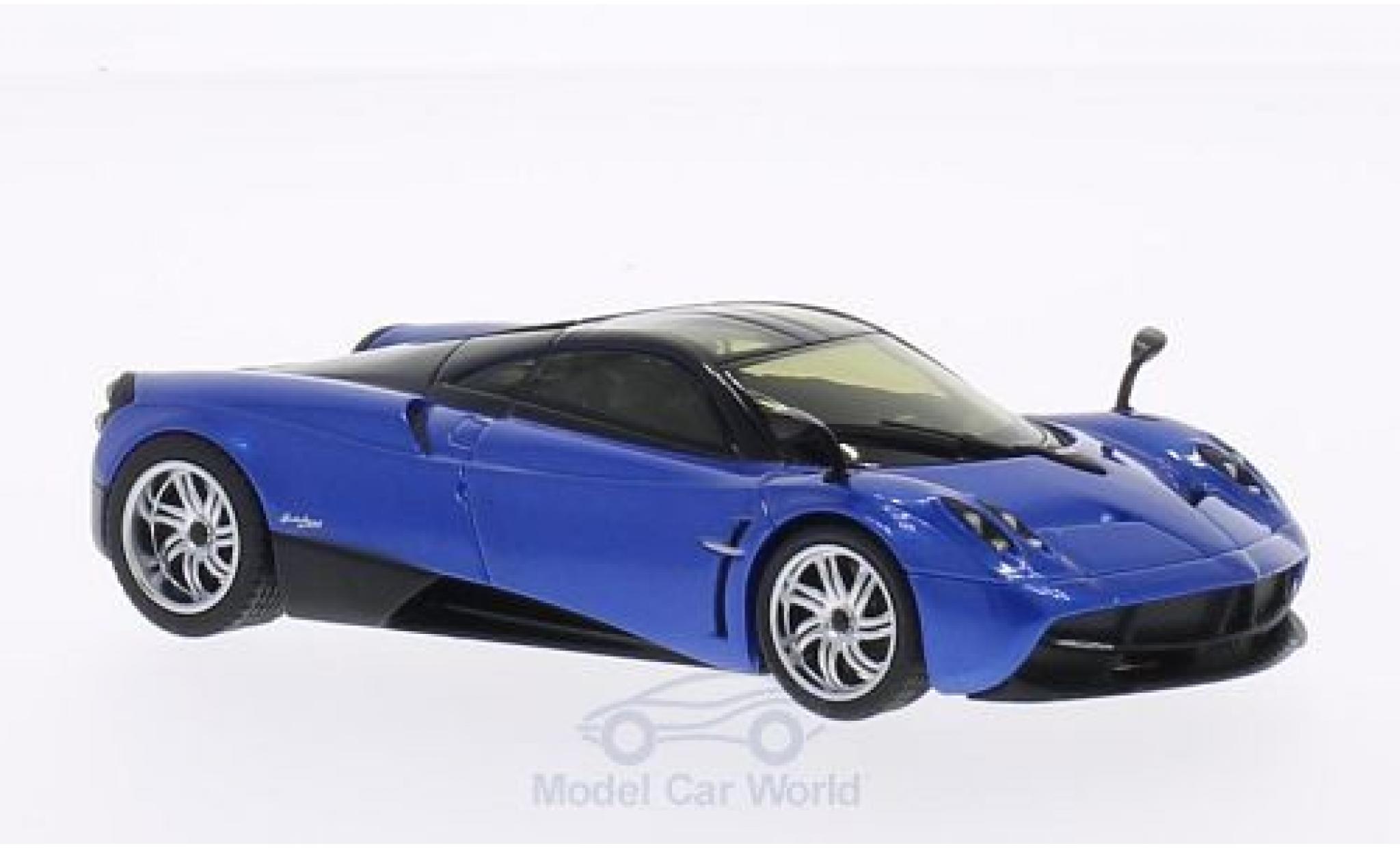 Pagani Huayra 1/43 Welly metallic blauw/zwart modelauto