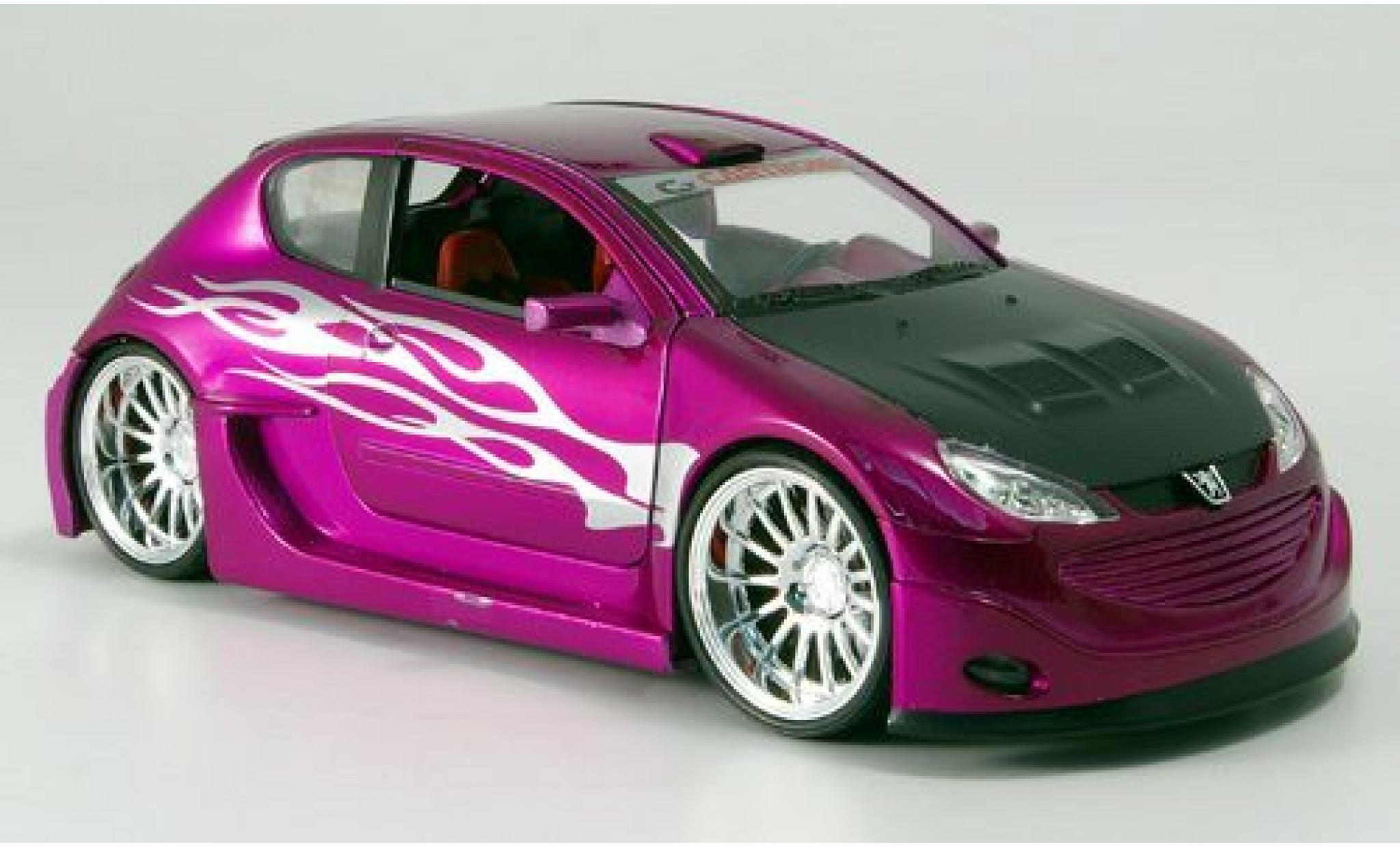 Peugeot 206 1/24 Welly Tuning met.-lila 1:24 modelauto