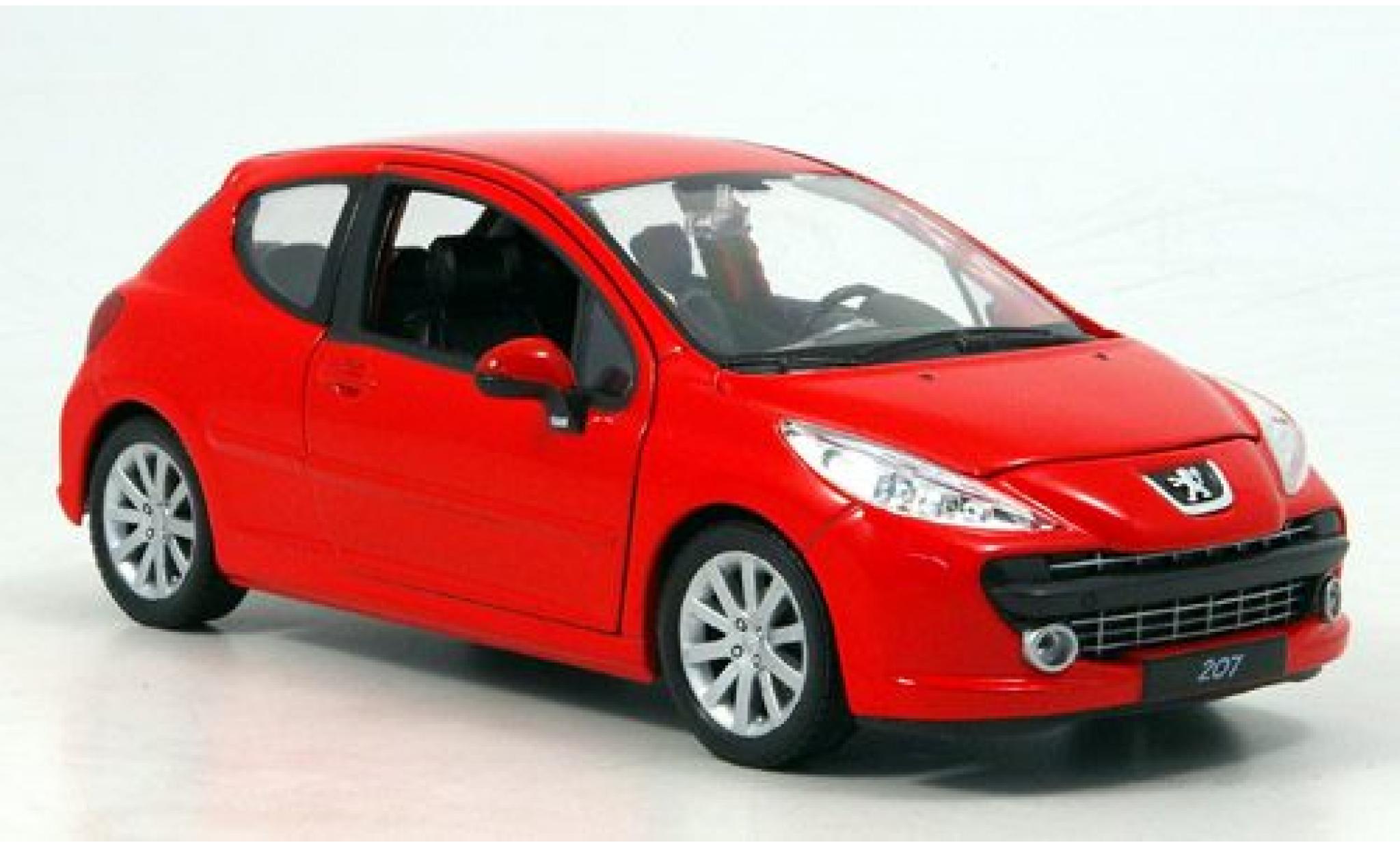 Peugeot 207 1/24 Welly rood 1:24 modelauto