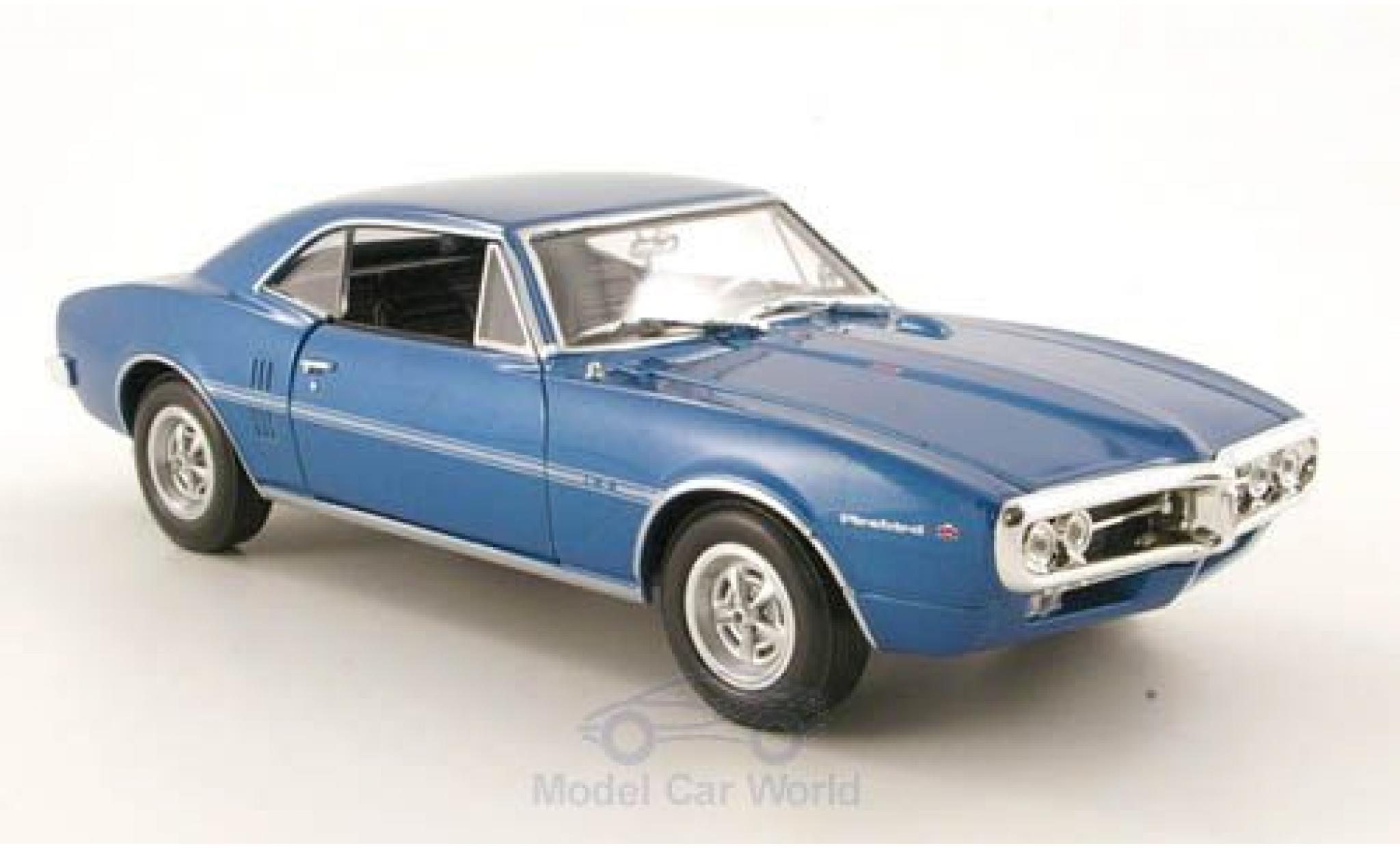 Pontiac Firebird 1/24 Welly metallic blauw 1967 ohne Vitrine modelauto