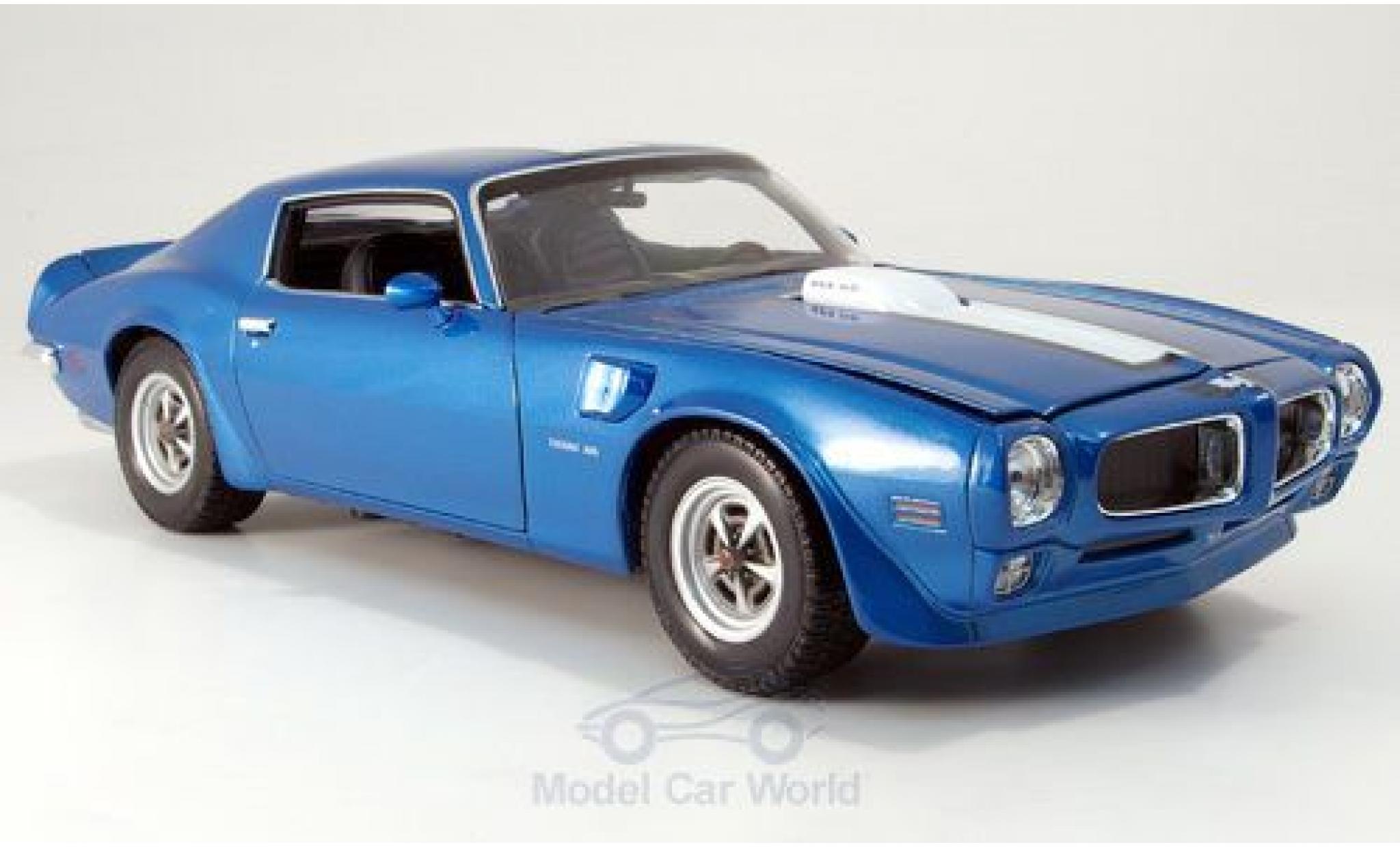 Pontiac Firebird 1972 1/18 Welly Trans Am blauw 1972 modelauto