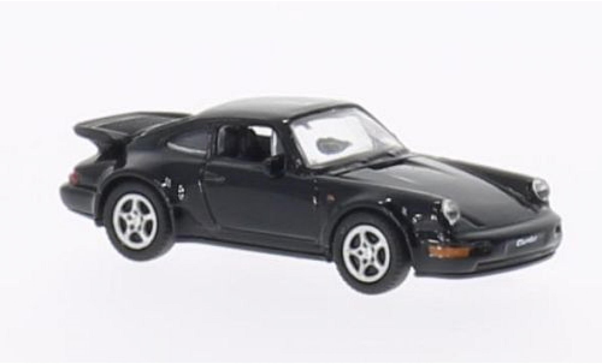 Porsche 964 Turbo 1/87 Welly 911  zwart 1:87 modelauto