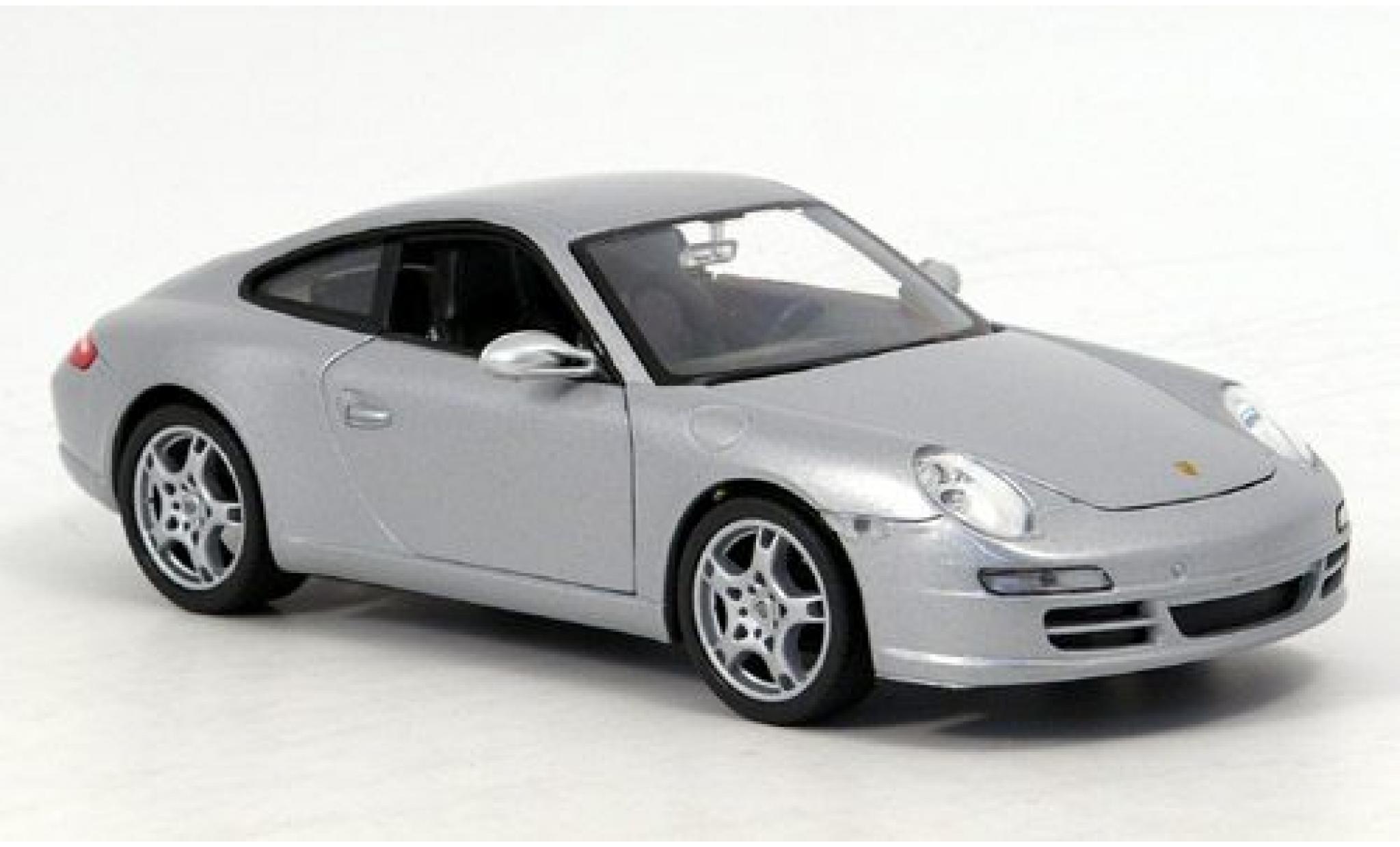 Porsche 997 S 1/24 Welly 911  Carrera grijs 1:24 modelauto