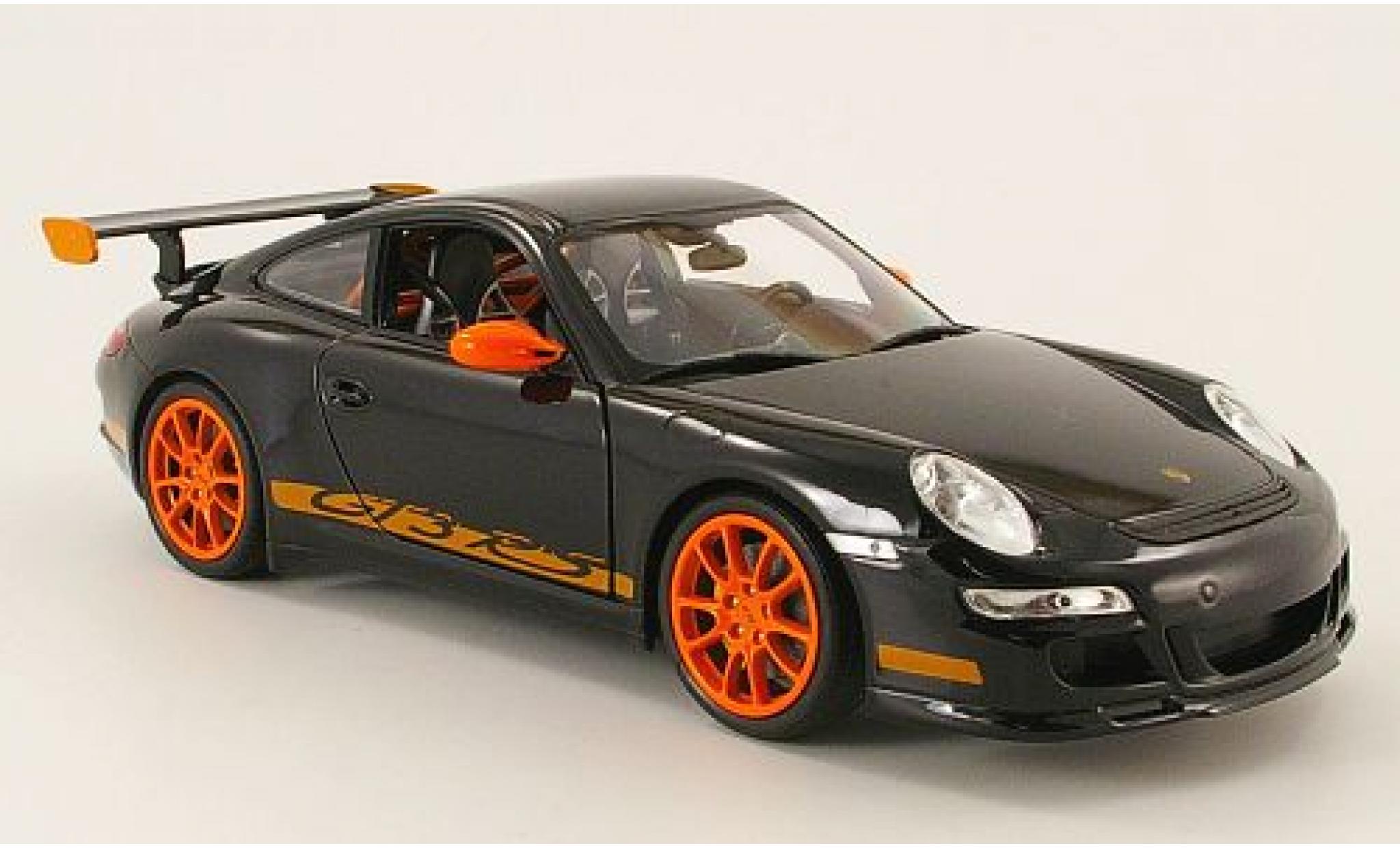 Porsche 997 GT3 RS 1/18 Welly 911  zwart 1:18 modelauto